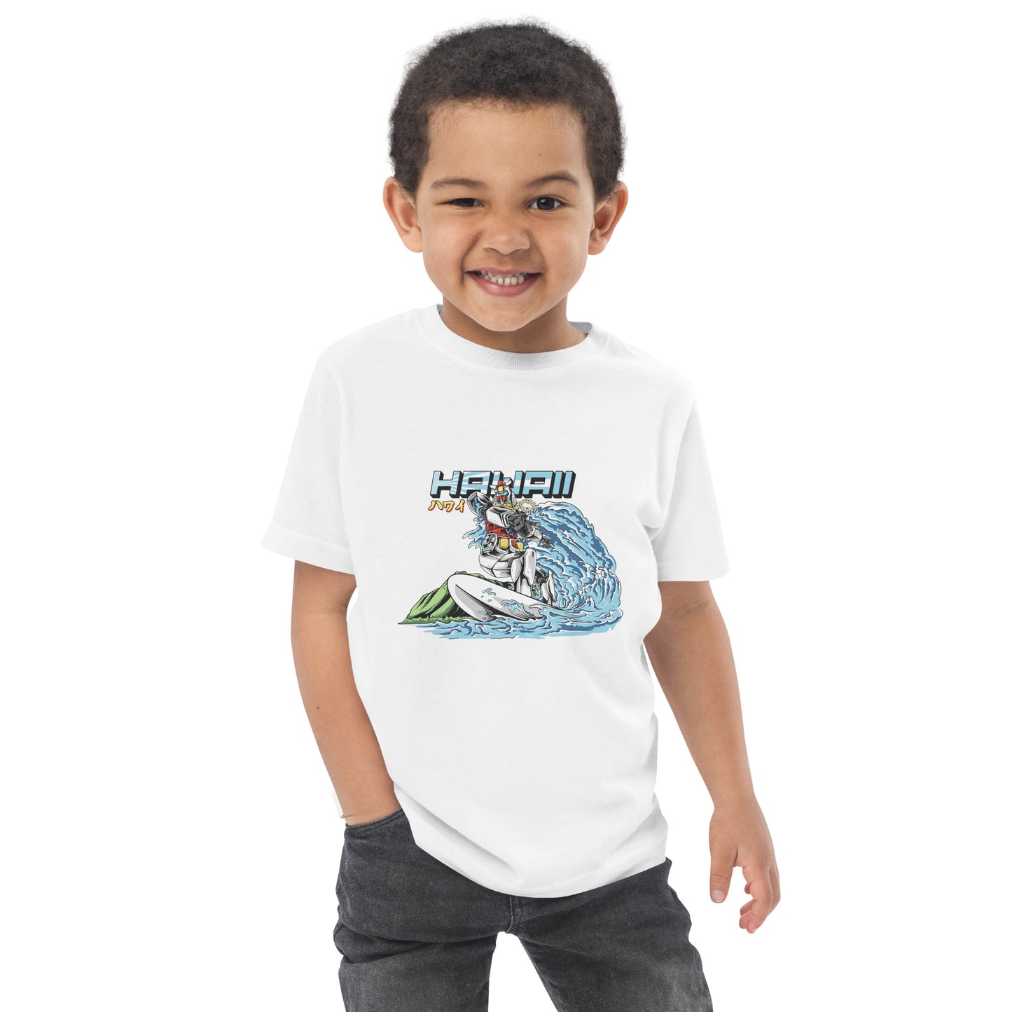 Mecha Surfing Diamond Head Toddler Jersey T-Shirt