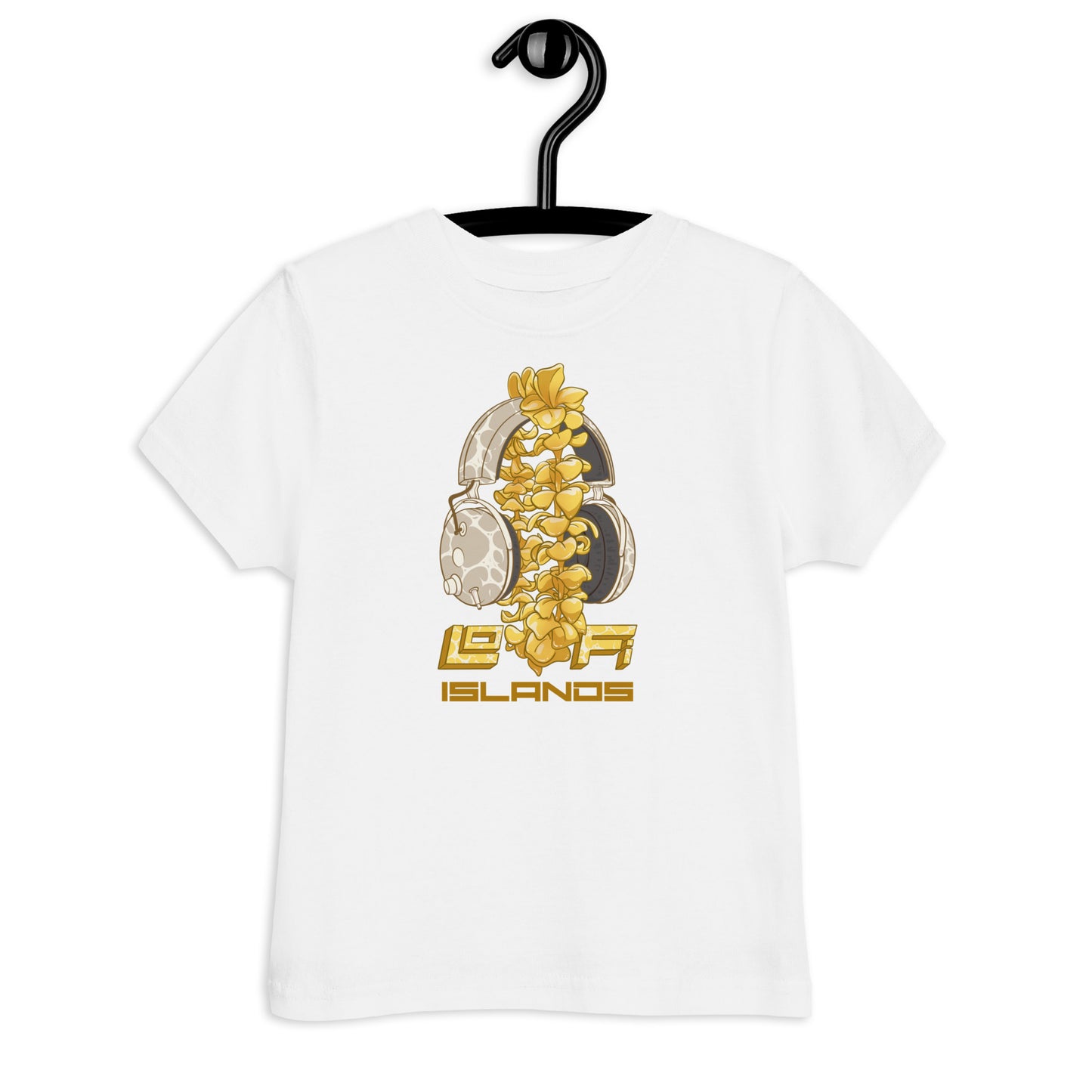 Lo-Fi Headphones Gold Lei Toddler Jersey T-Shirt