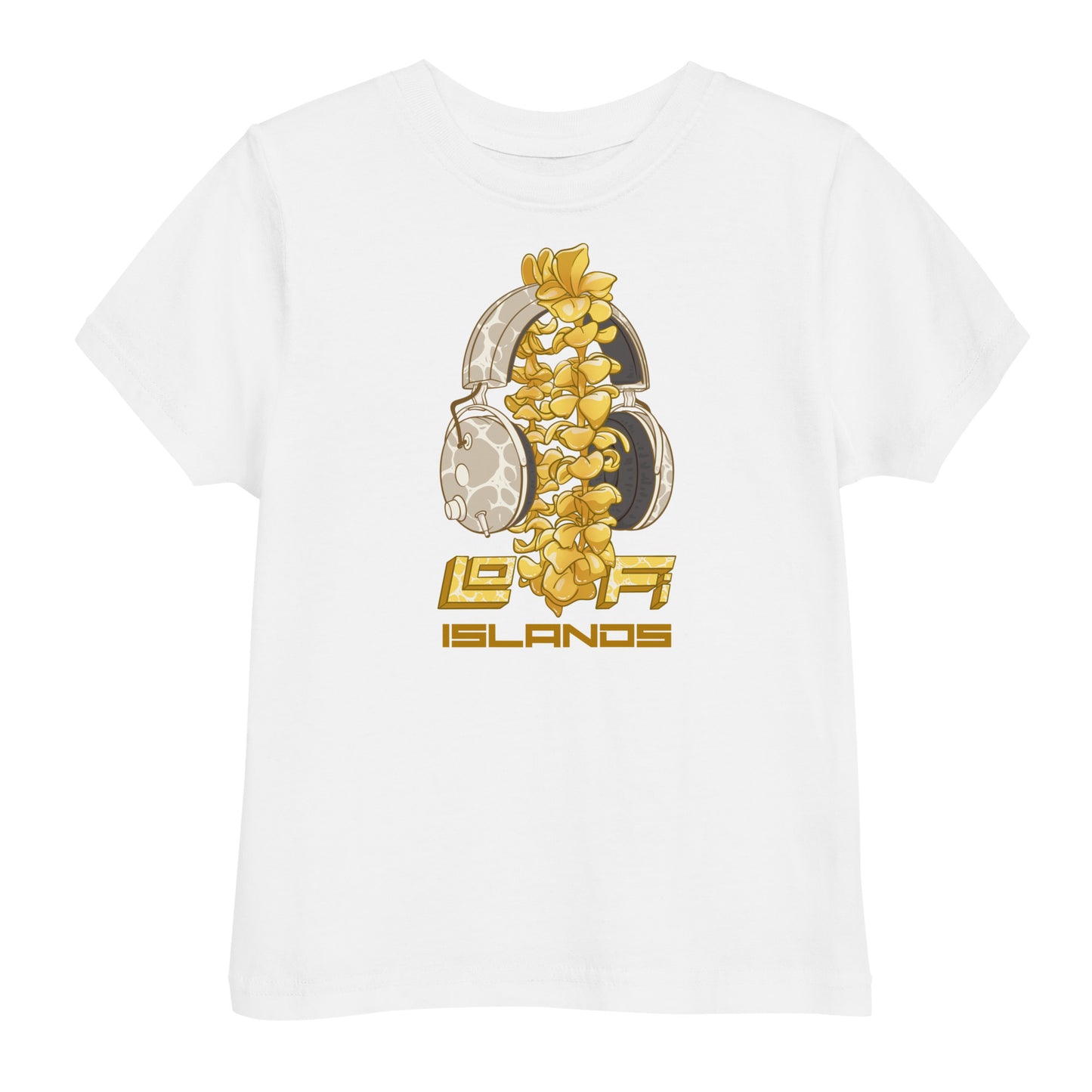 Lo-Fi Headphones Gold Lei Toddler Jersey T-Shirt