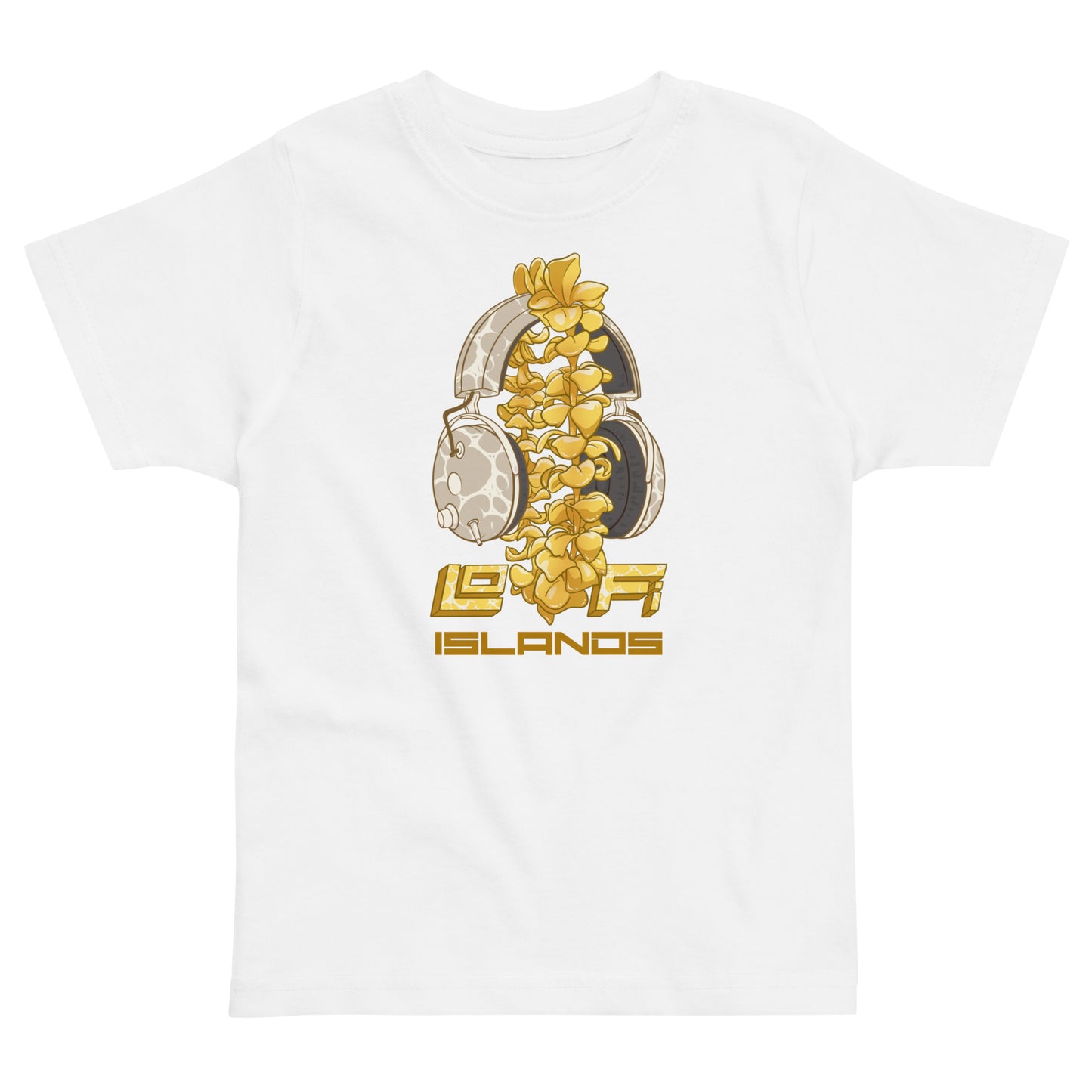 Lo-Fi Headphones Gold Lei Toddler Jersey T-Shirt