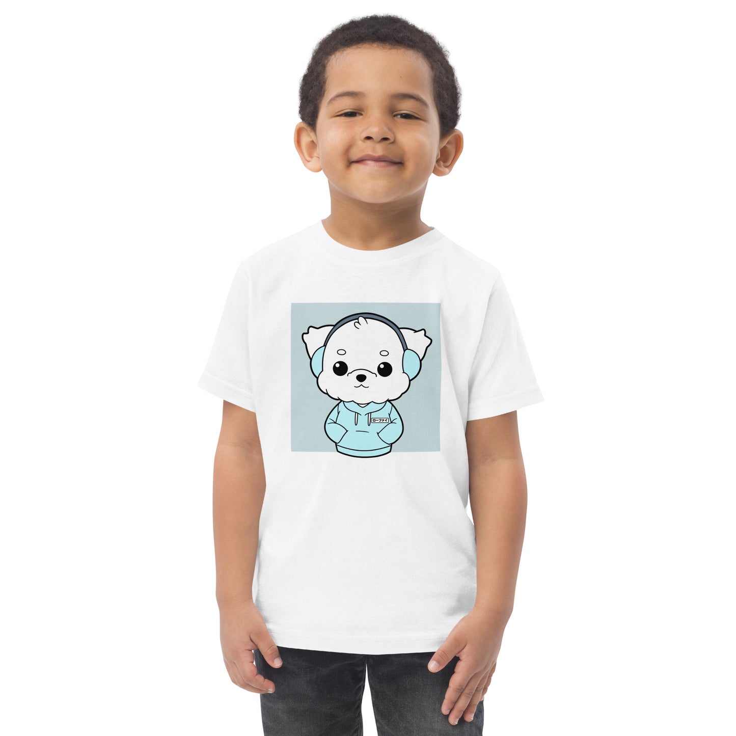 Lo-Fi Puppy Blue Toddler Jersey T-Shirt