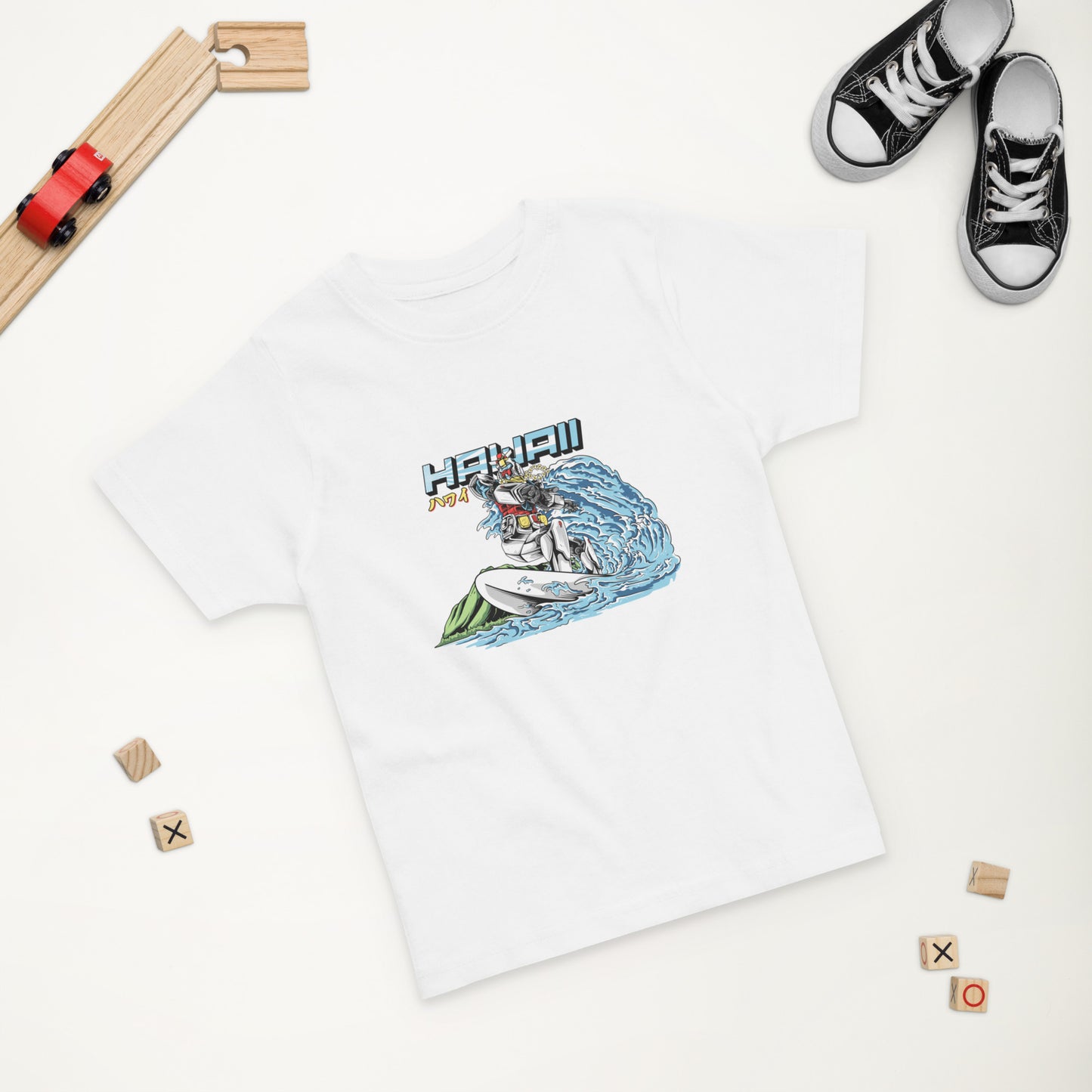 Mecha Surfing Diamond Head Toddler Jersey T-Shirt