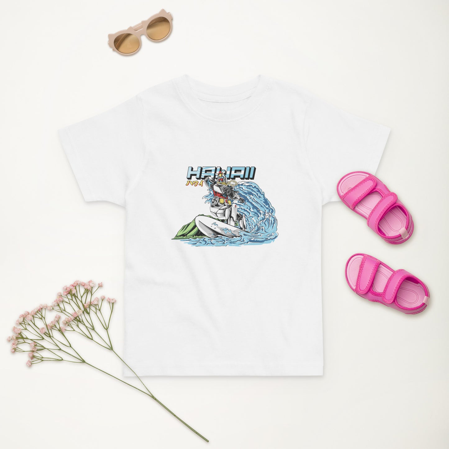 Mecha Surfing Diamond Head Toddler Jersey T-Shirt