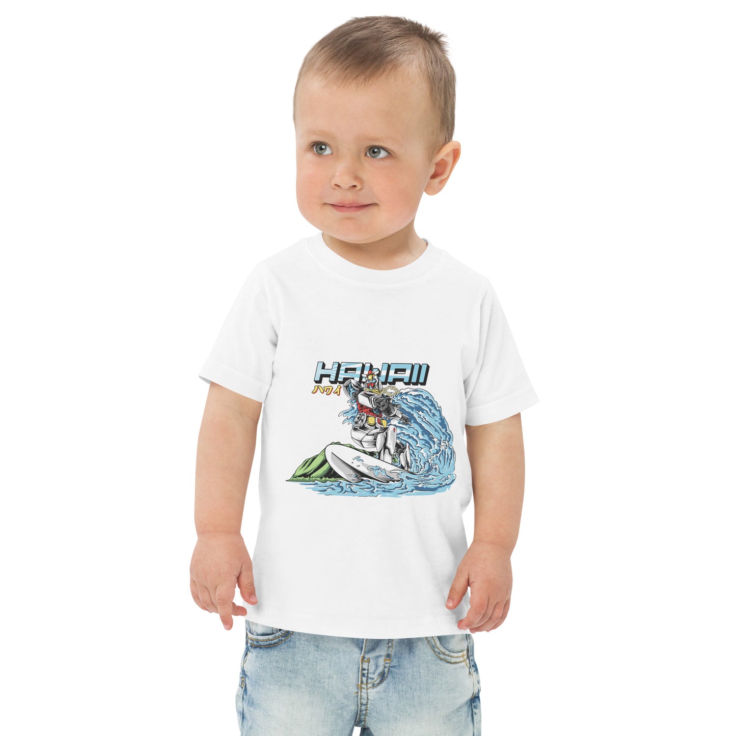 Mecha Surfing Diamond Head Toddler Jersey T-Shirt