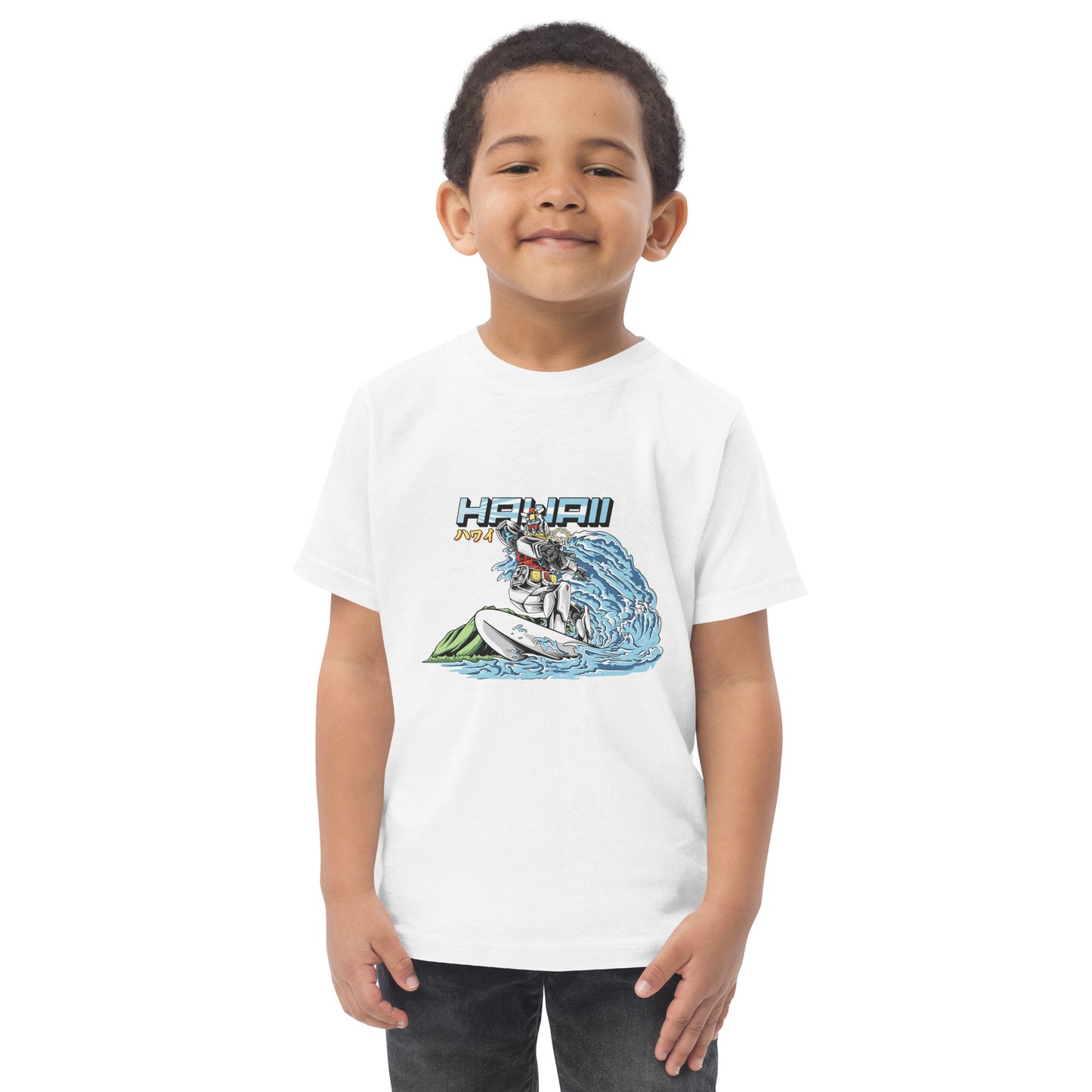 Mecha Surfing Diamond Head Toddler Jersey T-Shirt