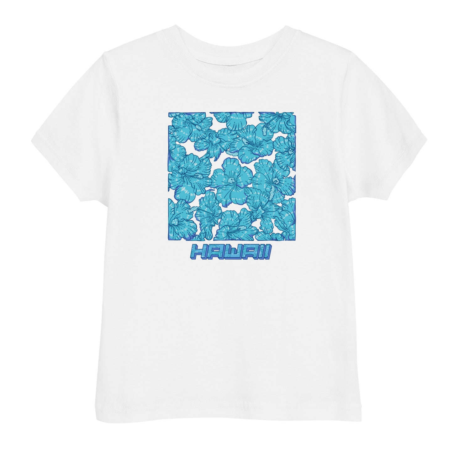 Blue Hibiscus Hawaii Toddler Jersey T-Shirt