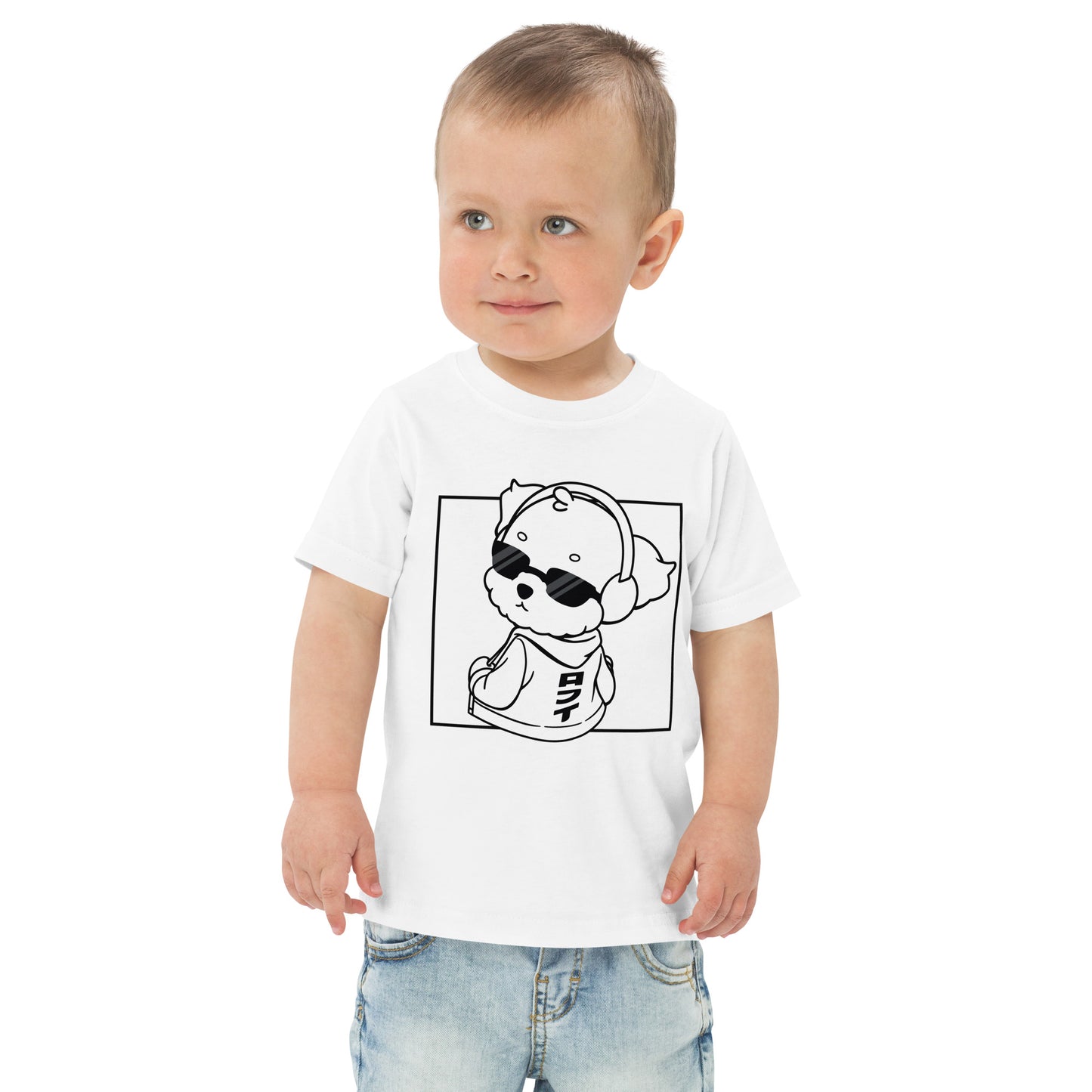 Lo-Fi Puppy White Toddler Jersey T-Shirt