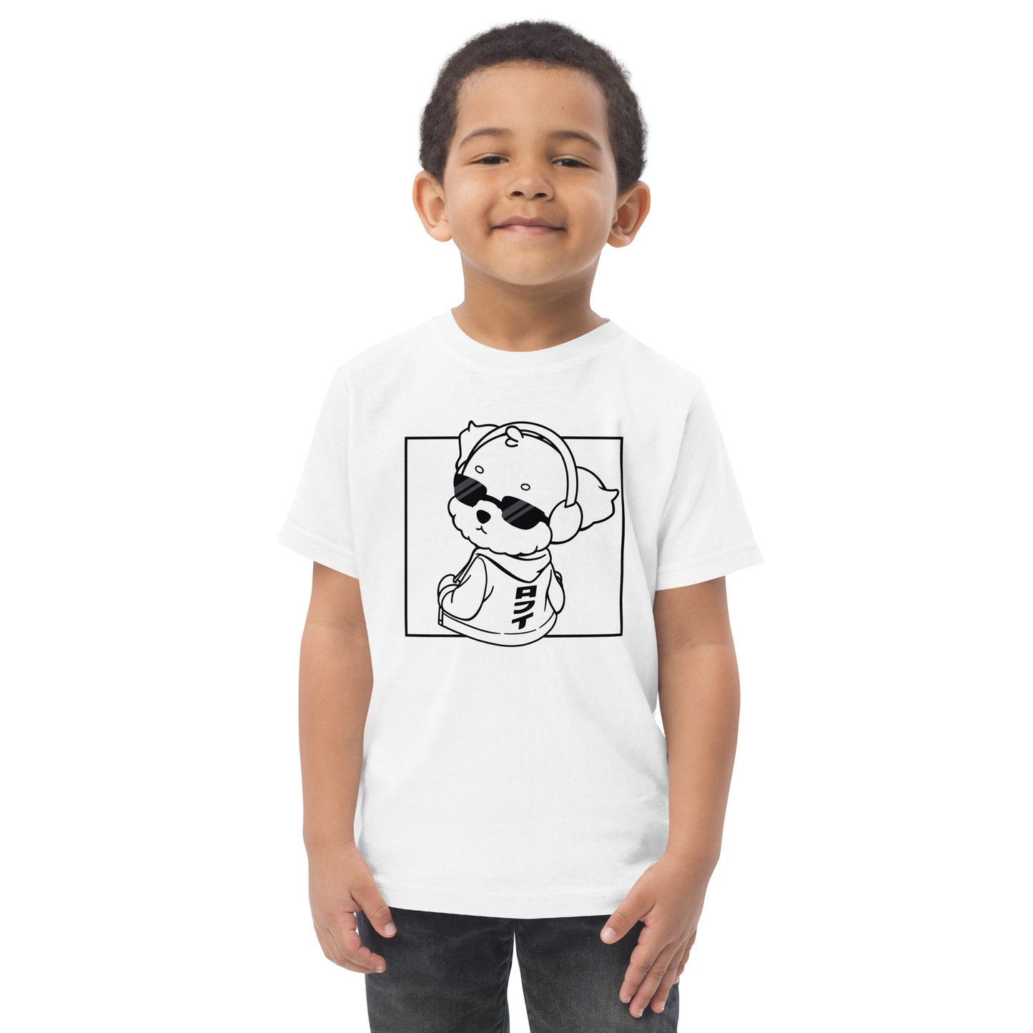 Lo-Fi Puppy White Toddler Jersey T-Shirt