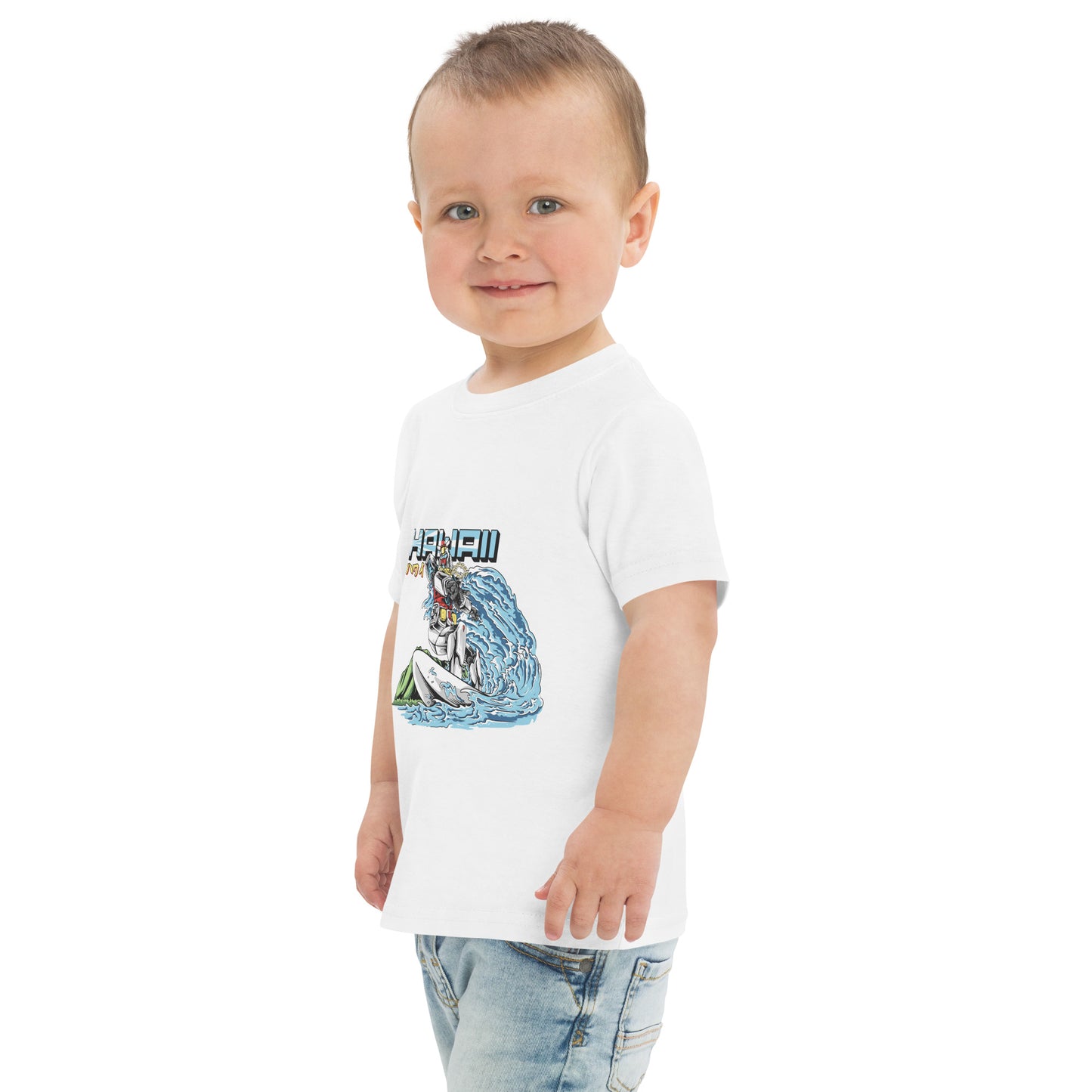 Mecha Surfing Diamond Head Toddler Jersey T-Shirt