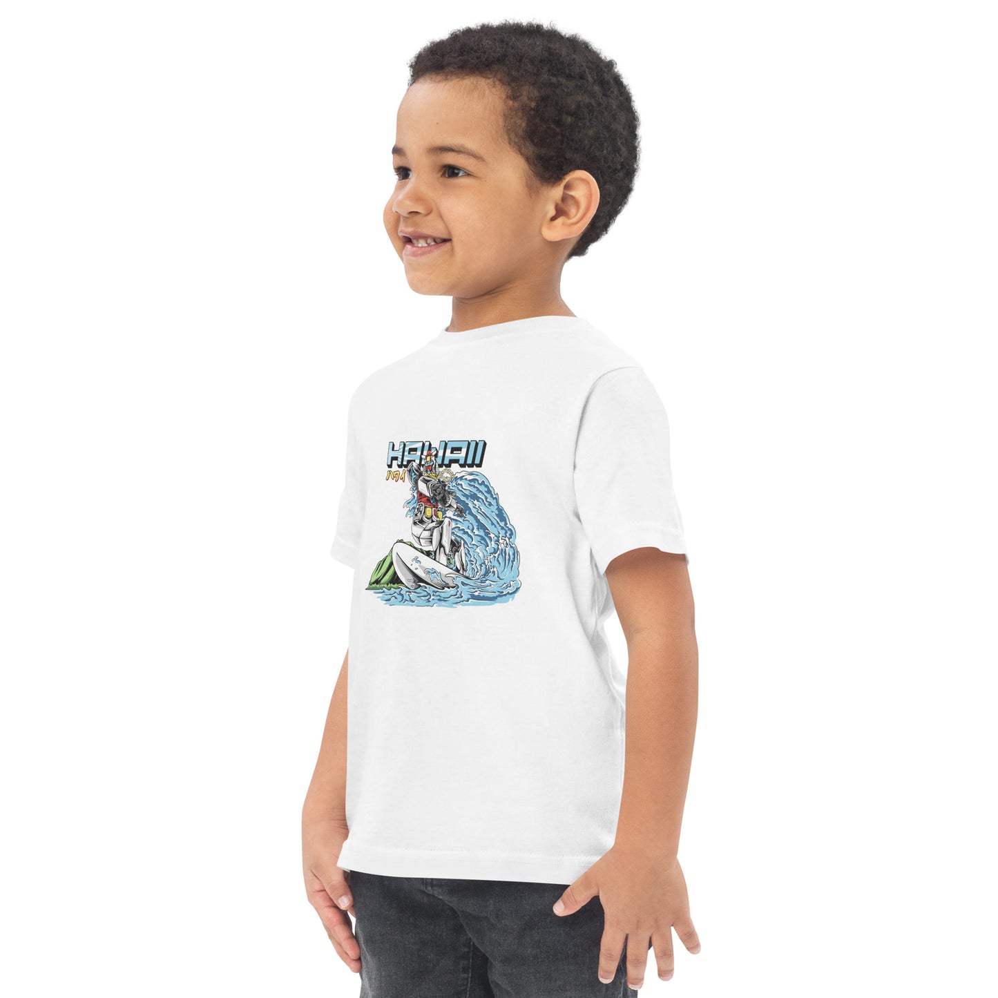 Mecha Surfing Diamond Head Toddler Jersey T-Shirt