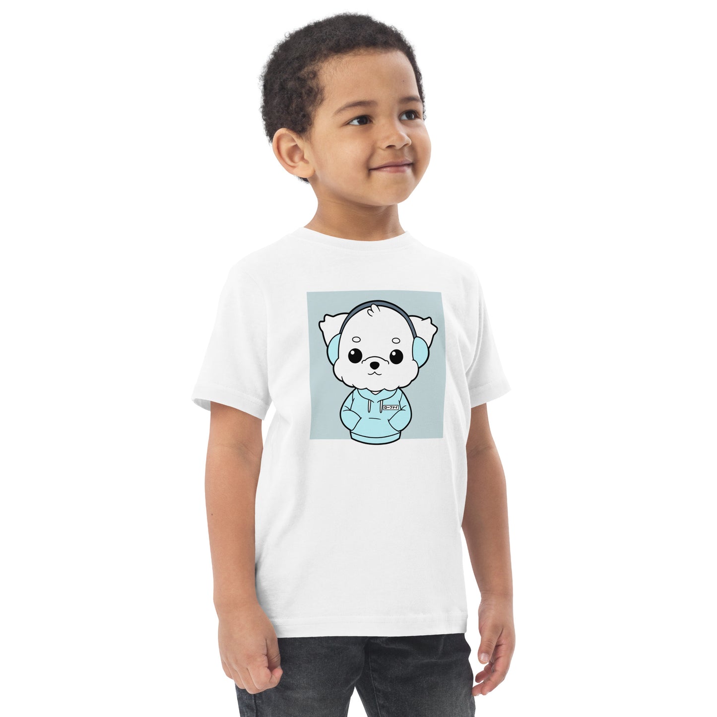 Lo-Fi Puppy Blue Toddler Jersey T-Shirt