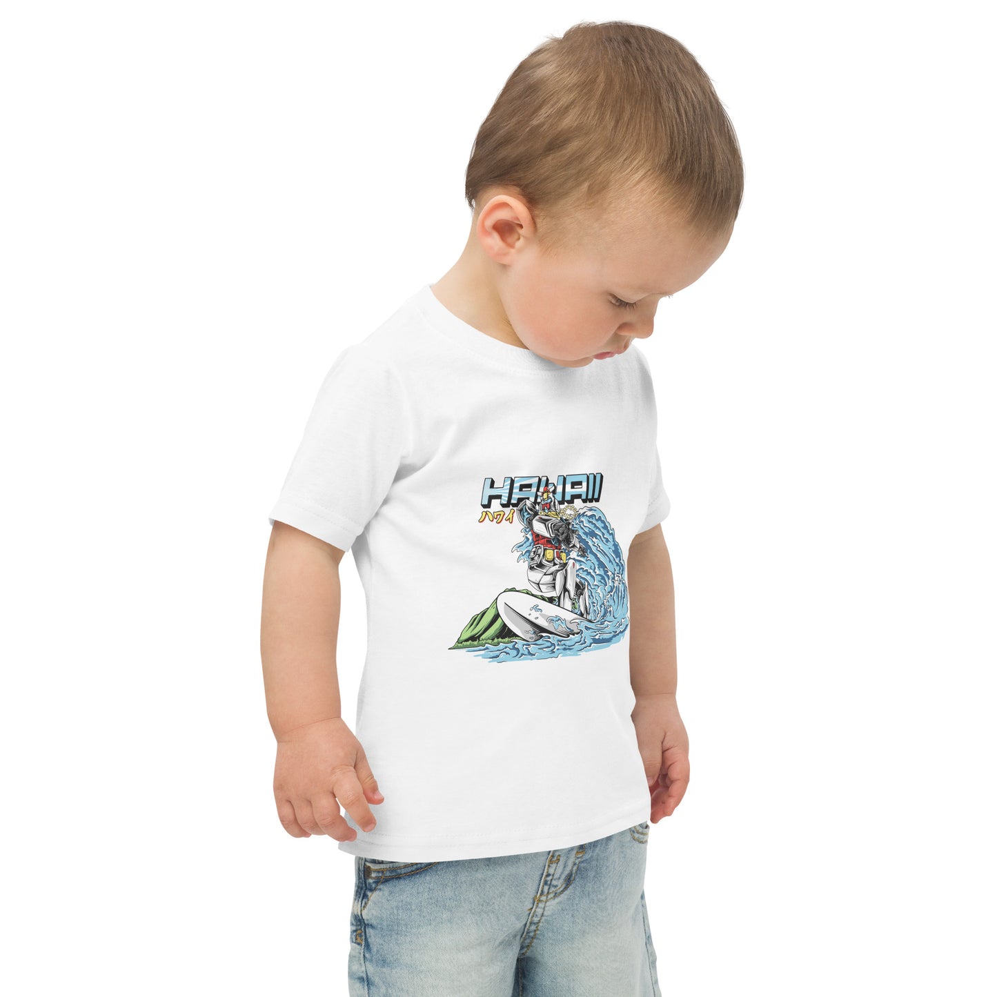 Mecha Surfing Diamond Head Toddler Jersey T-Shirt