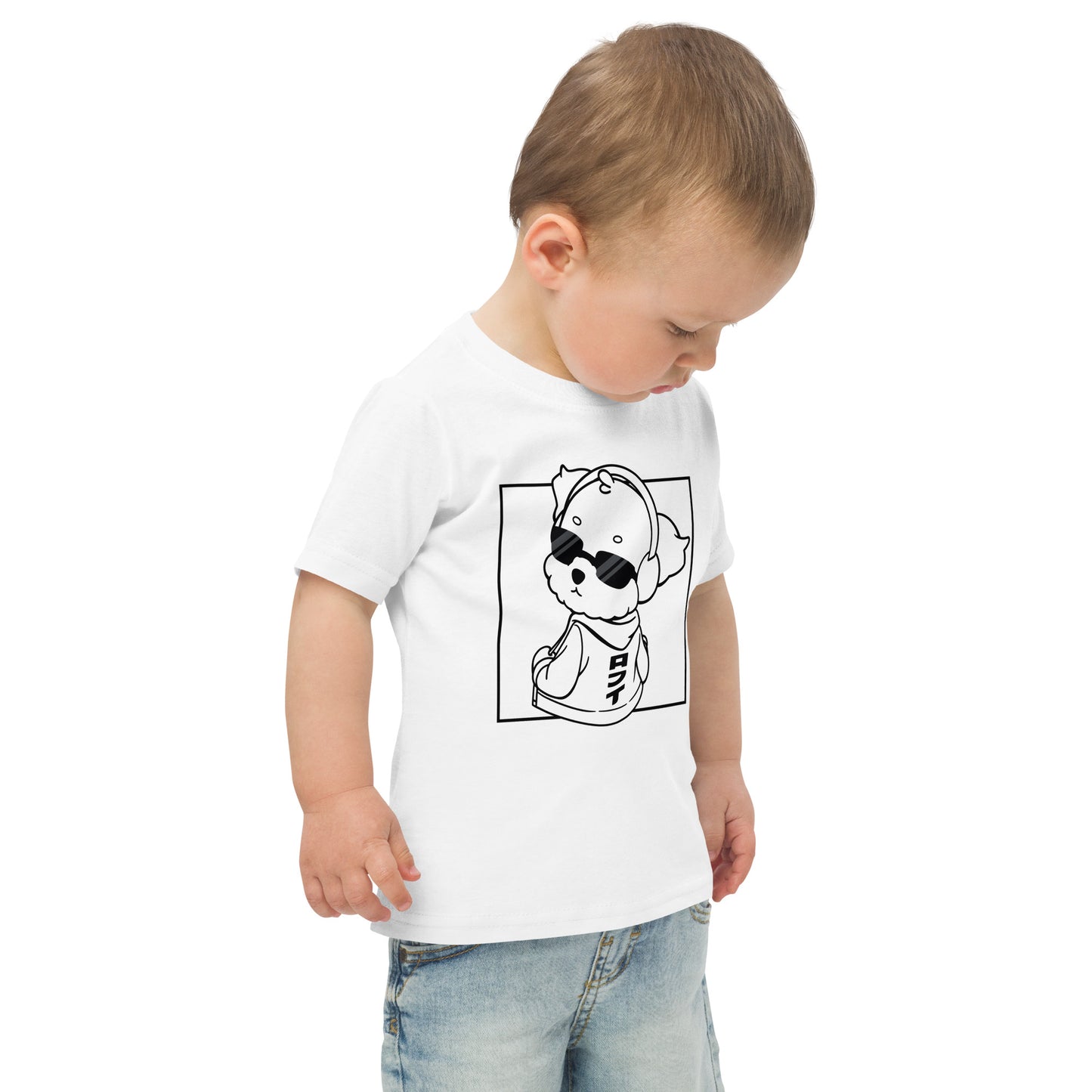 Lo-Fi Puppy White Toddler Jersey T-Shirt