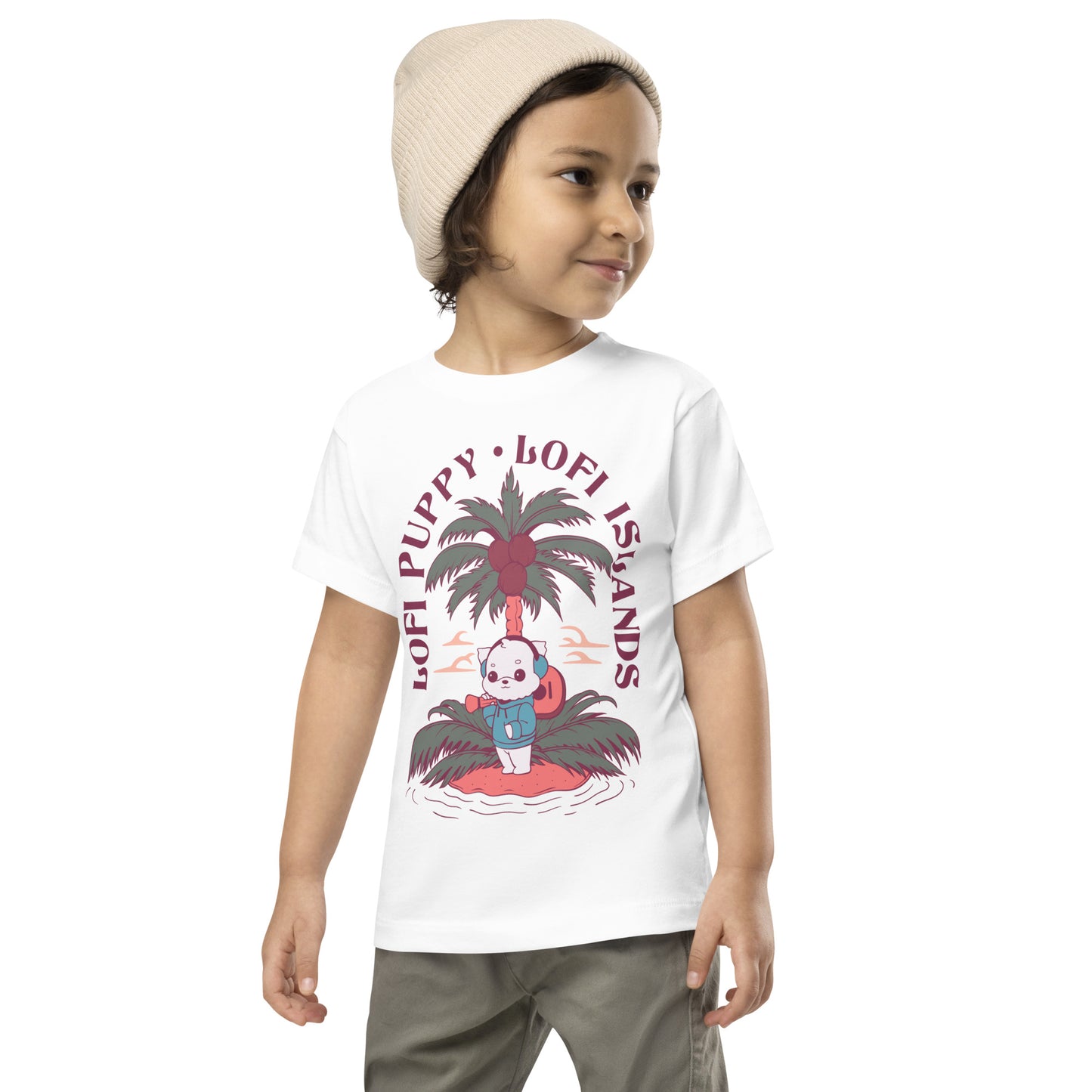 Lo-Fi Islands Puppy Toddler Short Sleeve Tee