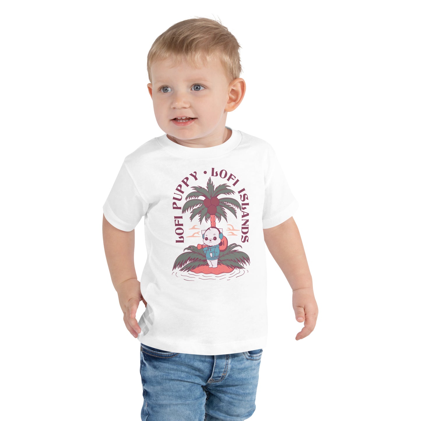 Lo-Fi Islands Puppy Toddler Short Sleeve Tee