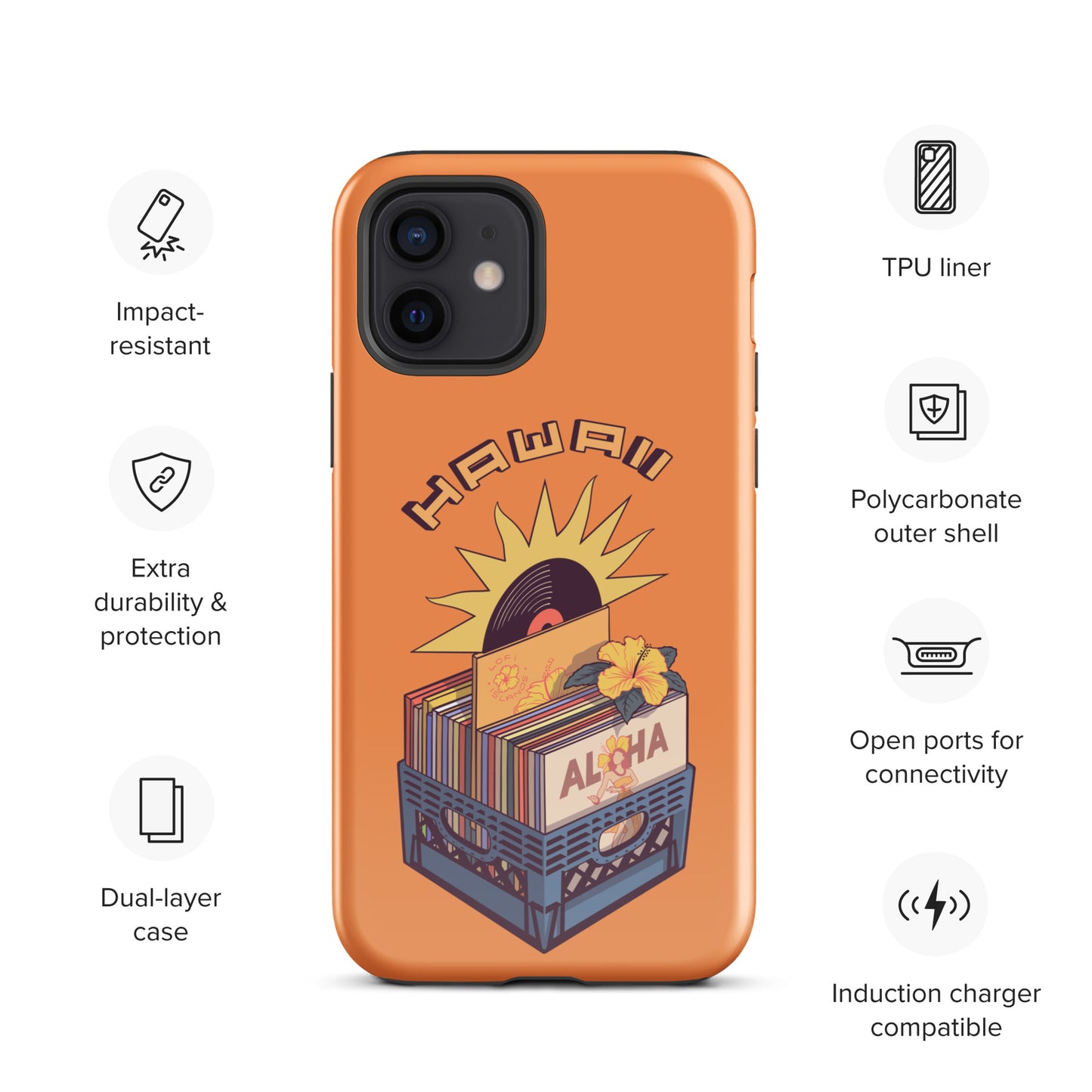 Hawaii Lo-Fi Vinyl Tough Case for iPhone®