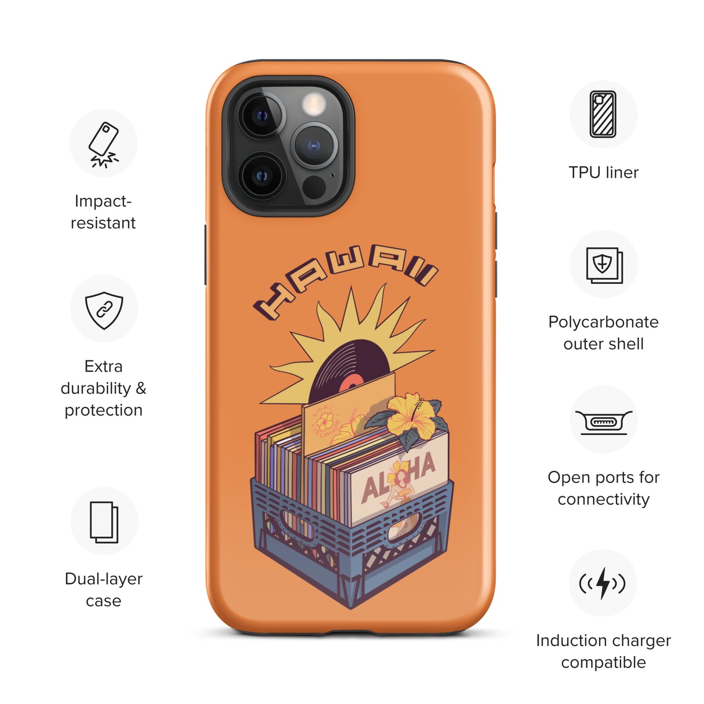 Hawaii Lo-Fi Vinyl Tough Case for iPhone®