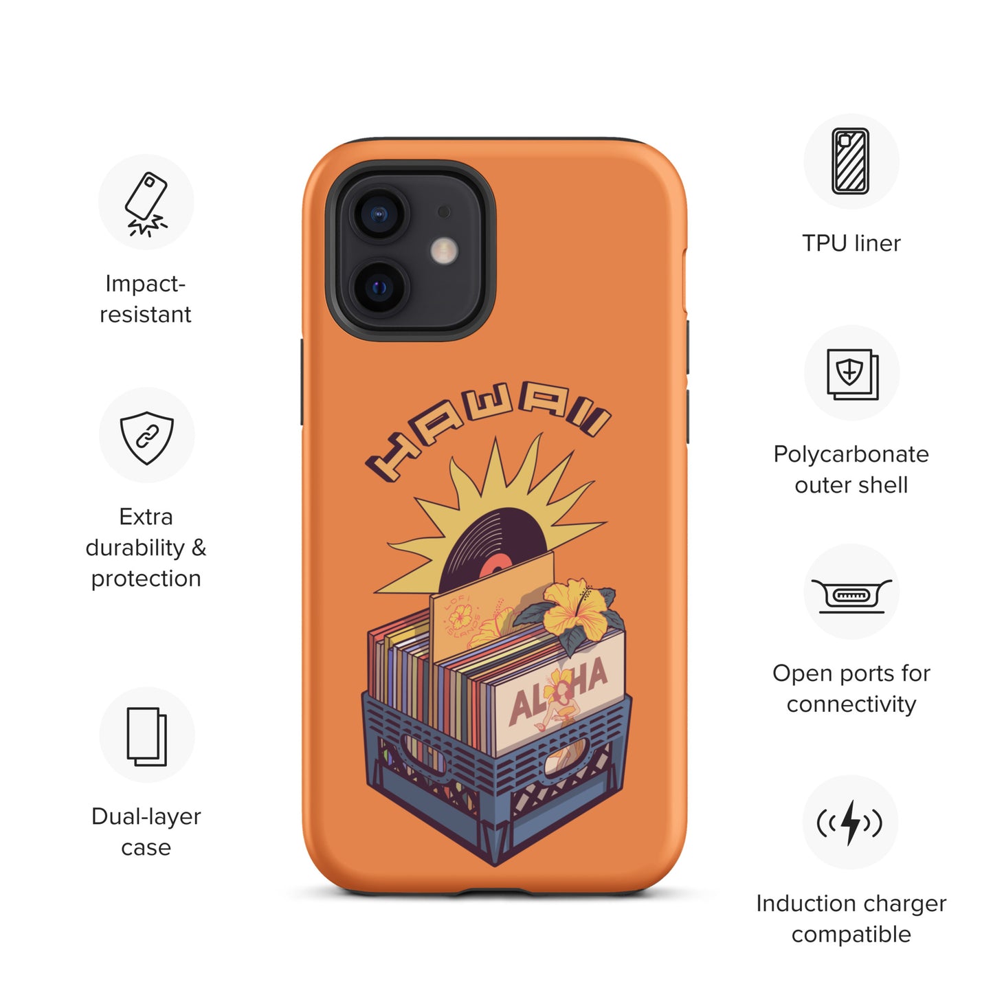 Hawaii Lo-Fi Vinyl Tough Case for iPhone®