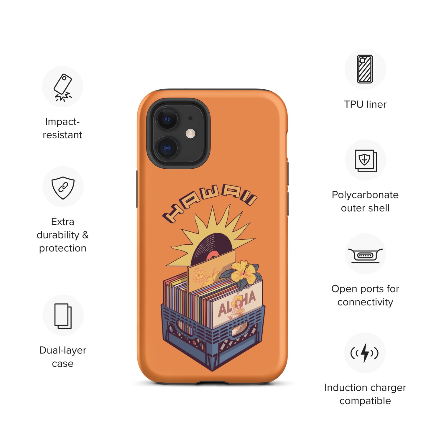 Hawaii Lo-Fi Vinyl Tough Case for iPhone®