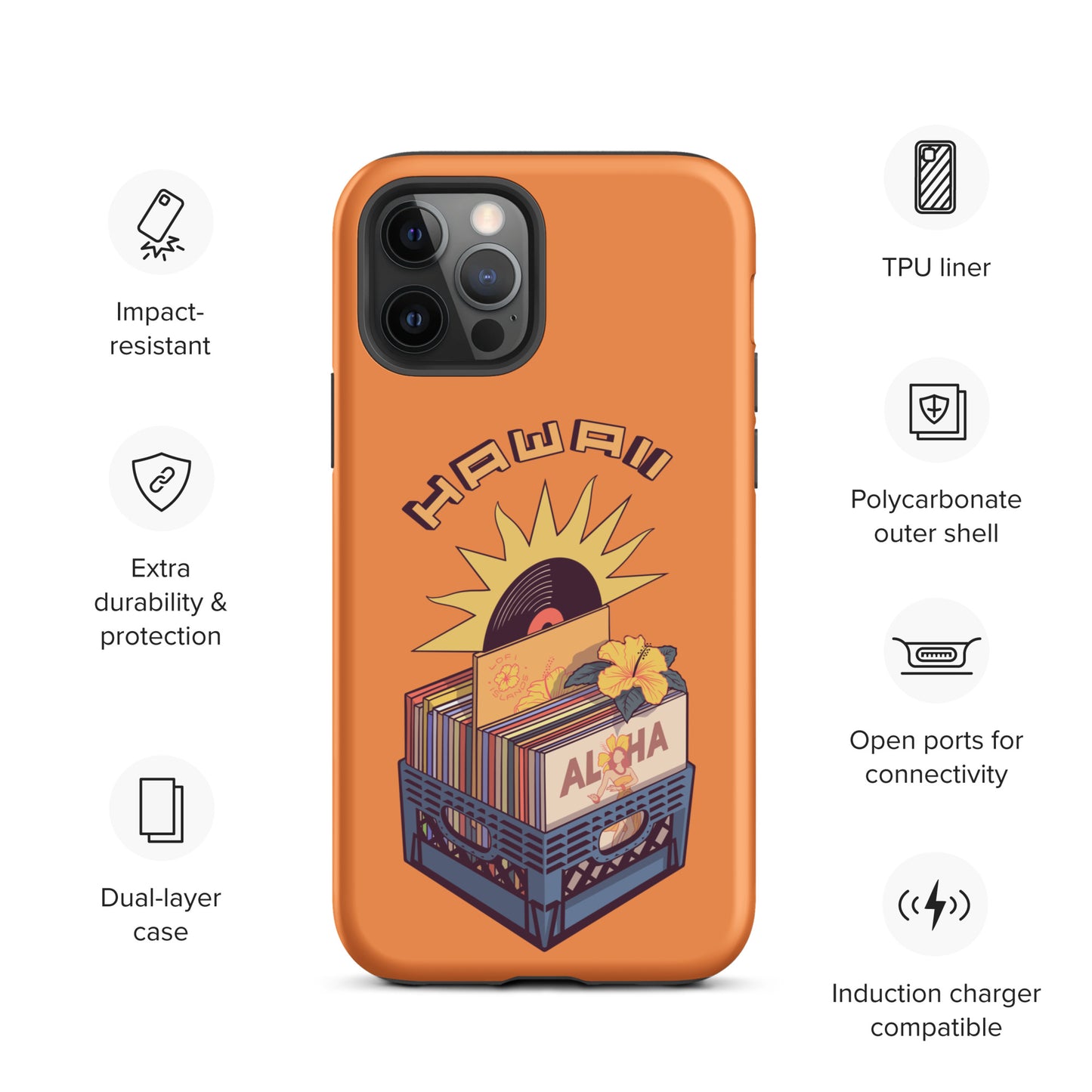 Hawaii Lo-Fi Vinyl Tough Case for iPhone®