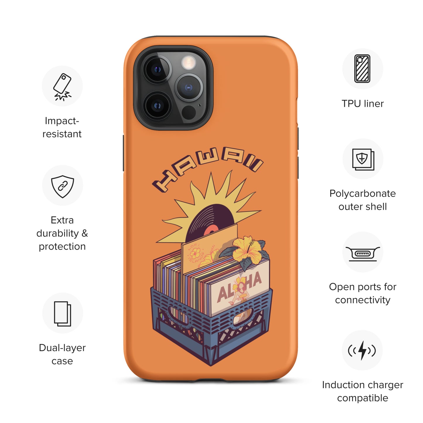 Hawaii Lo-Fi Vinyl Tough Case for iPhone®