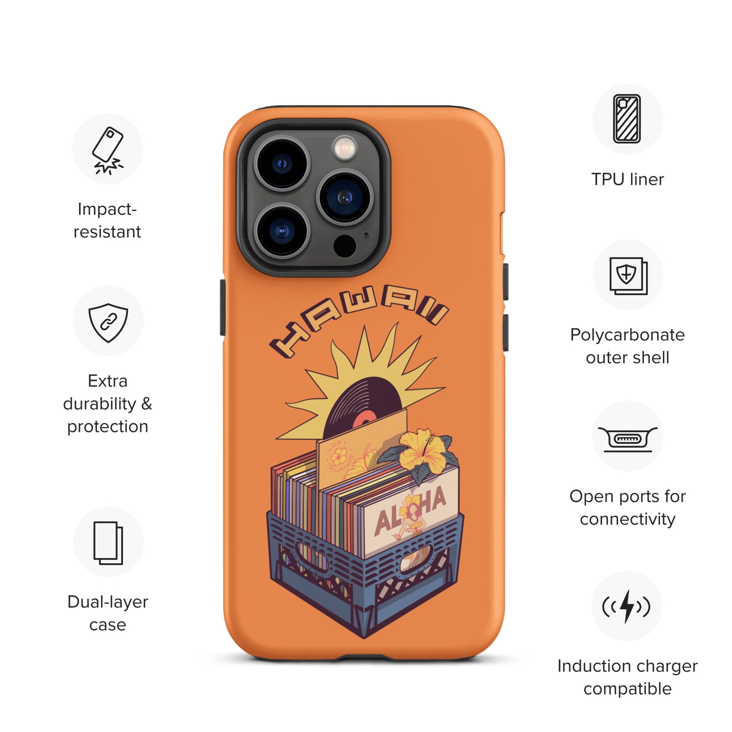 Hawaii Lo-Fi Vinyl Tough Case for iPhone®