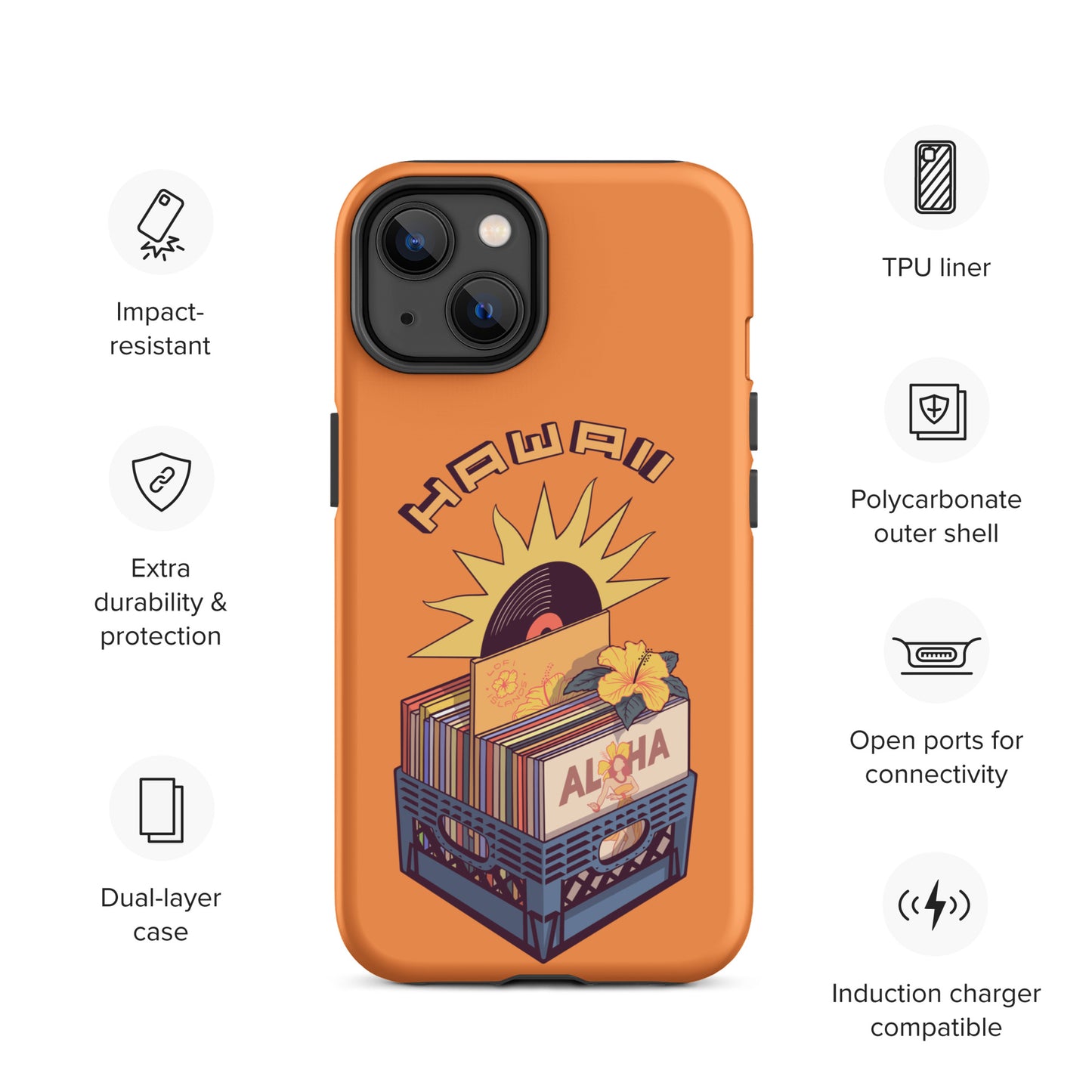 Hawaii Lo-Fi Vinyl Tough Case for iPhone®