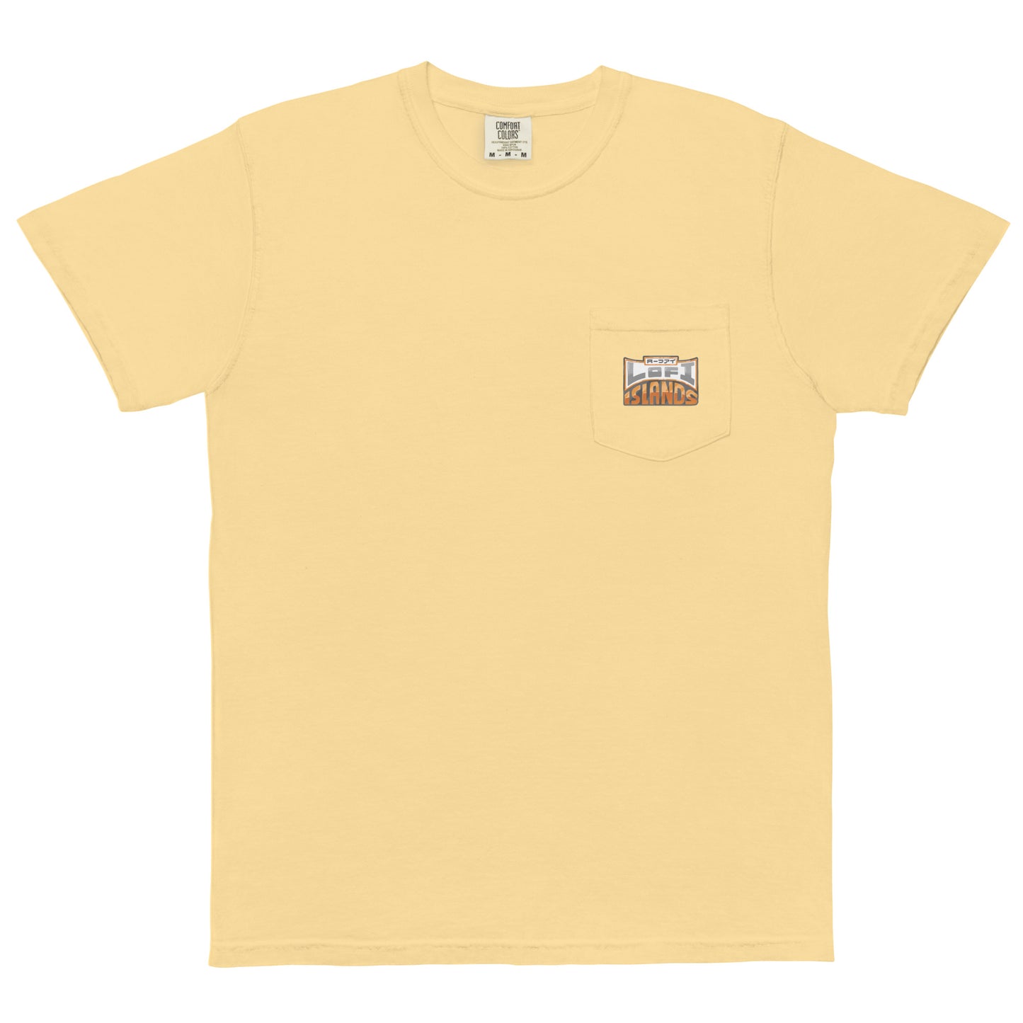 Lo-Fi Headphones Gold Lei Unisex Garment-Dyed Pocket T-Shirt