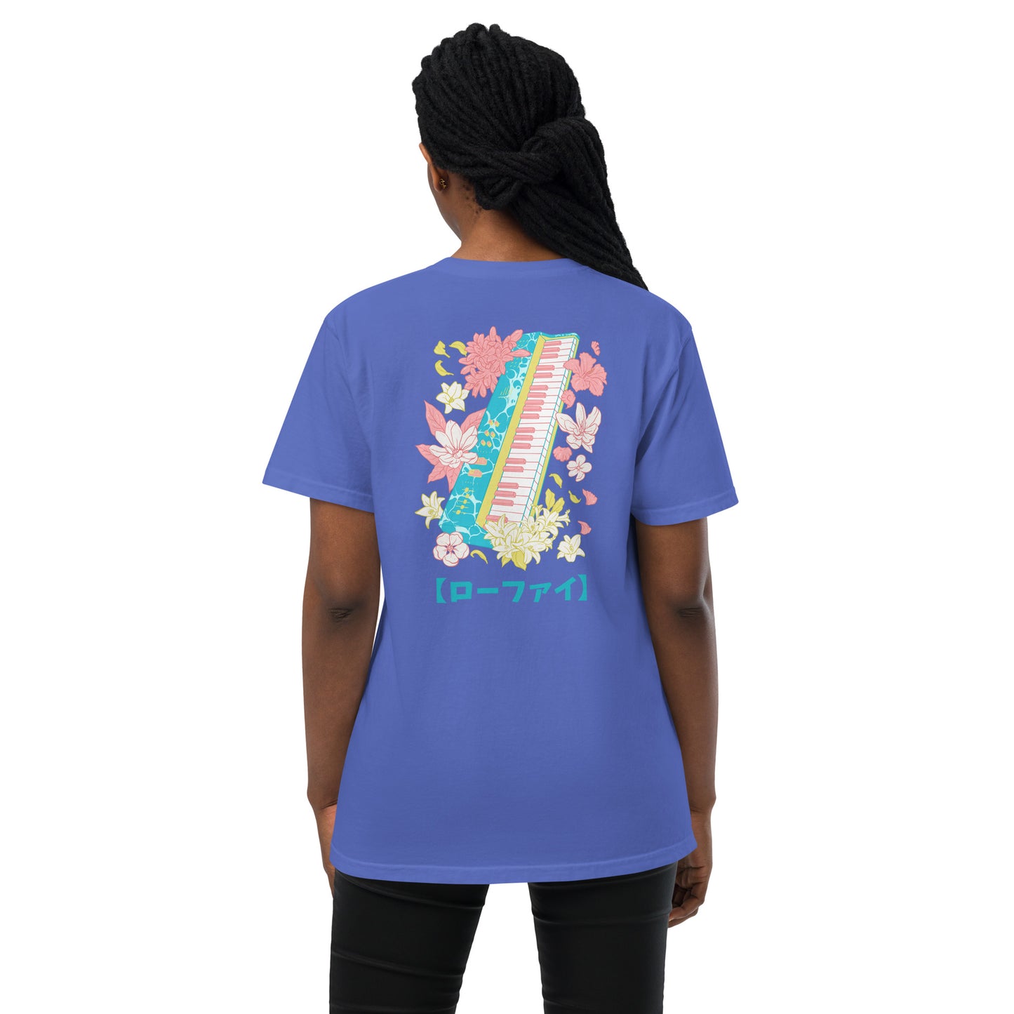 Lo-Fi Islands Keyboard Unisex Garment-Dyed Pocket T-Shirt