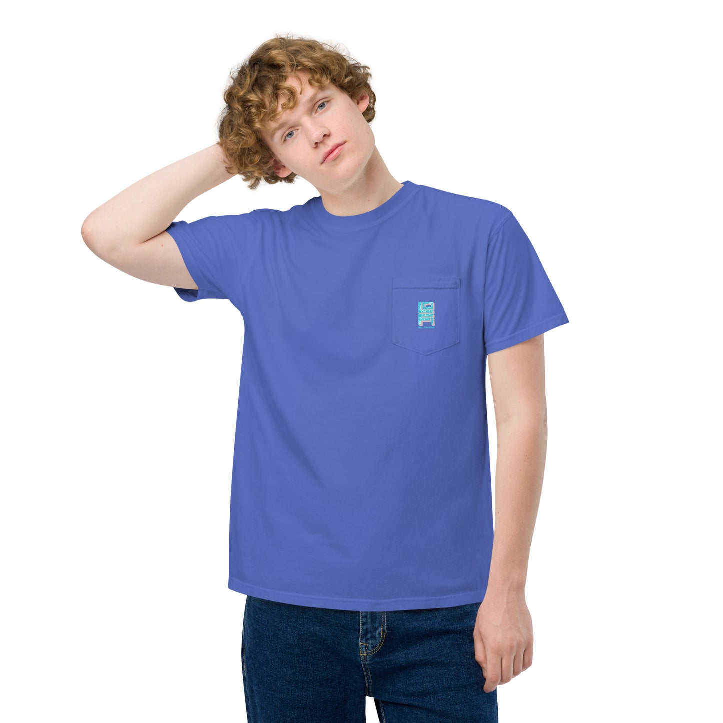 Lo-Fi Islands Keyboard Unisex Garment-Dyed Pocket T-Shirt