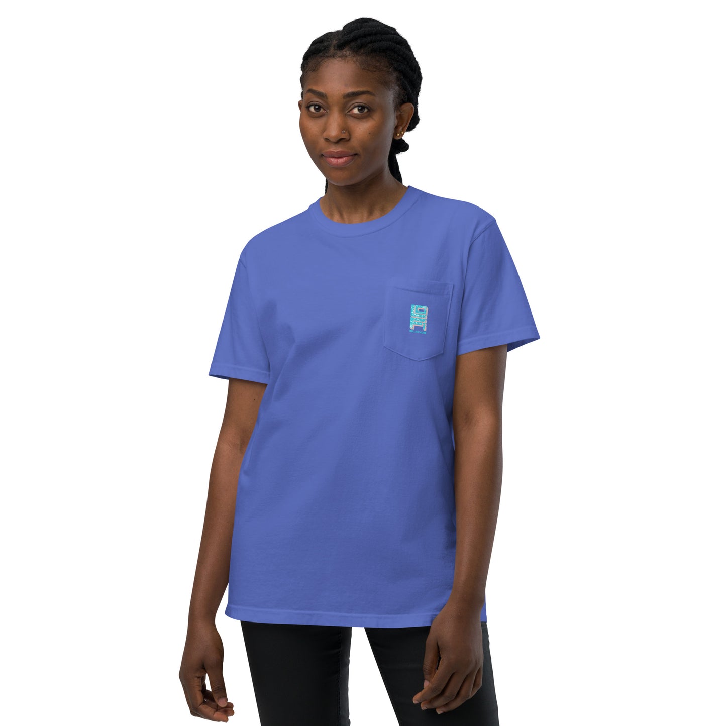 Lo-Fi Islands Keyboard Unisex Garment-Dyed Pocket T-Shirt