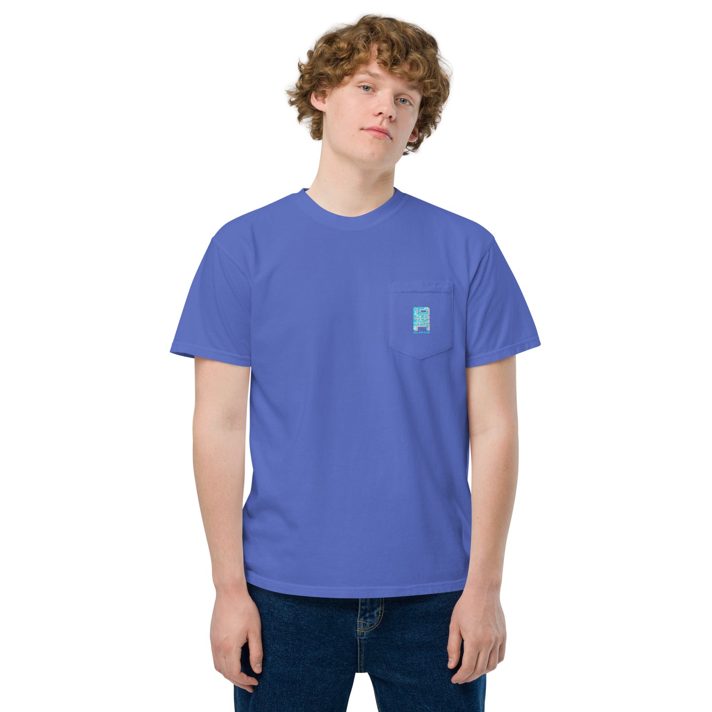 Lo-Fi Islands Keyboard Unisex Garment-Dyed Pocket T-Shirt