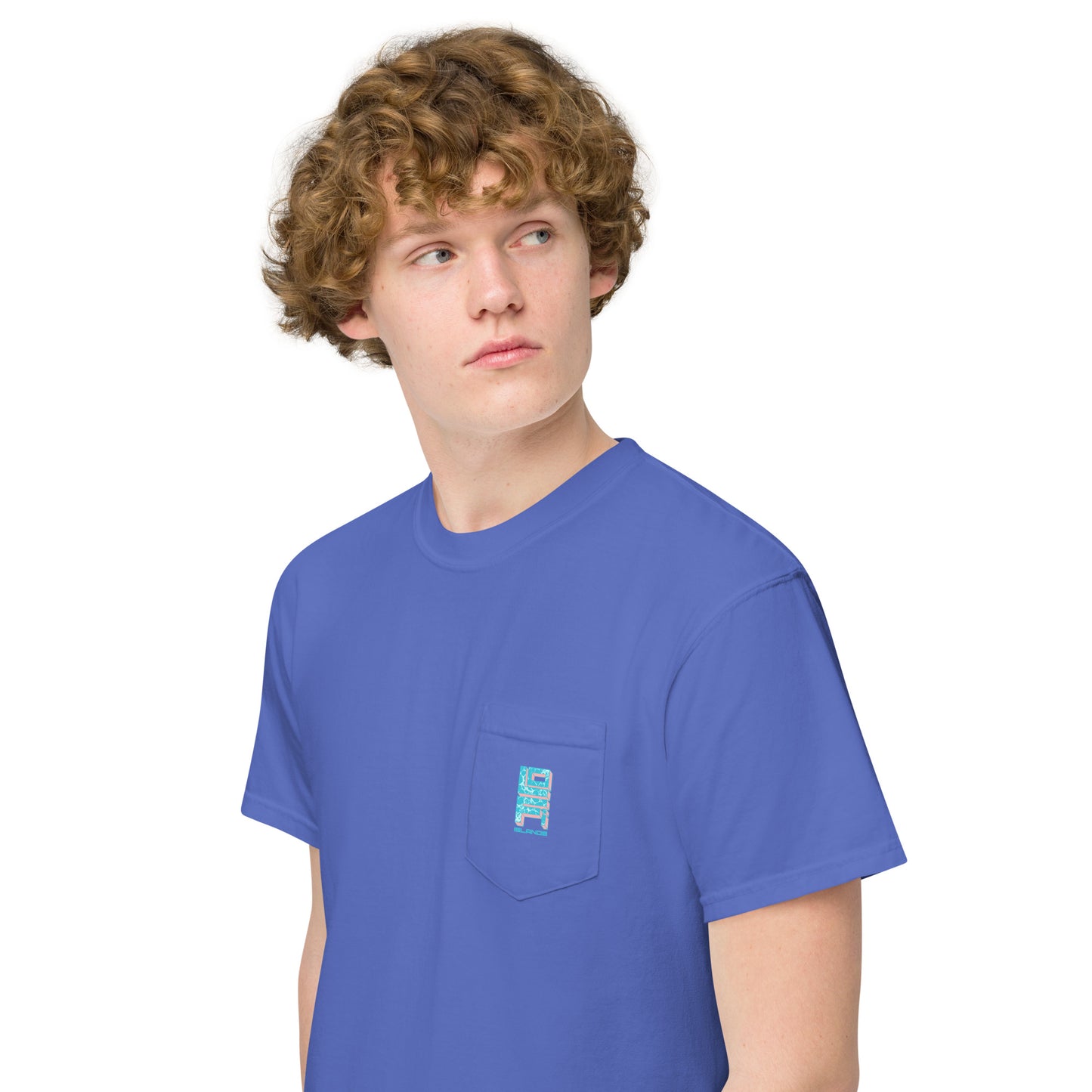 Lo-Fi Islands Keyboard Unisex Garment-Dyed Pocket T-Shirt