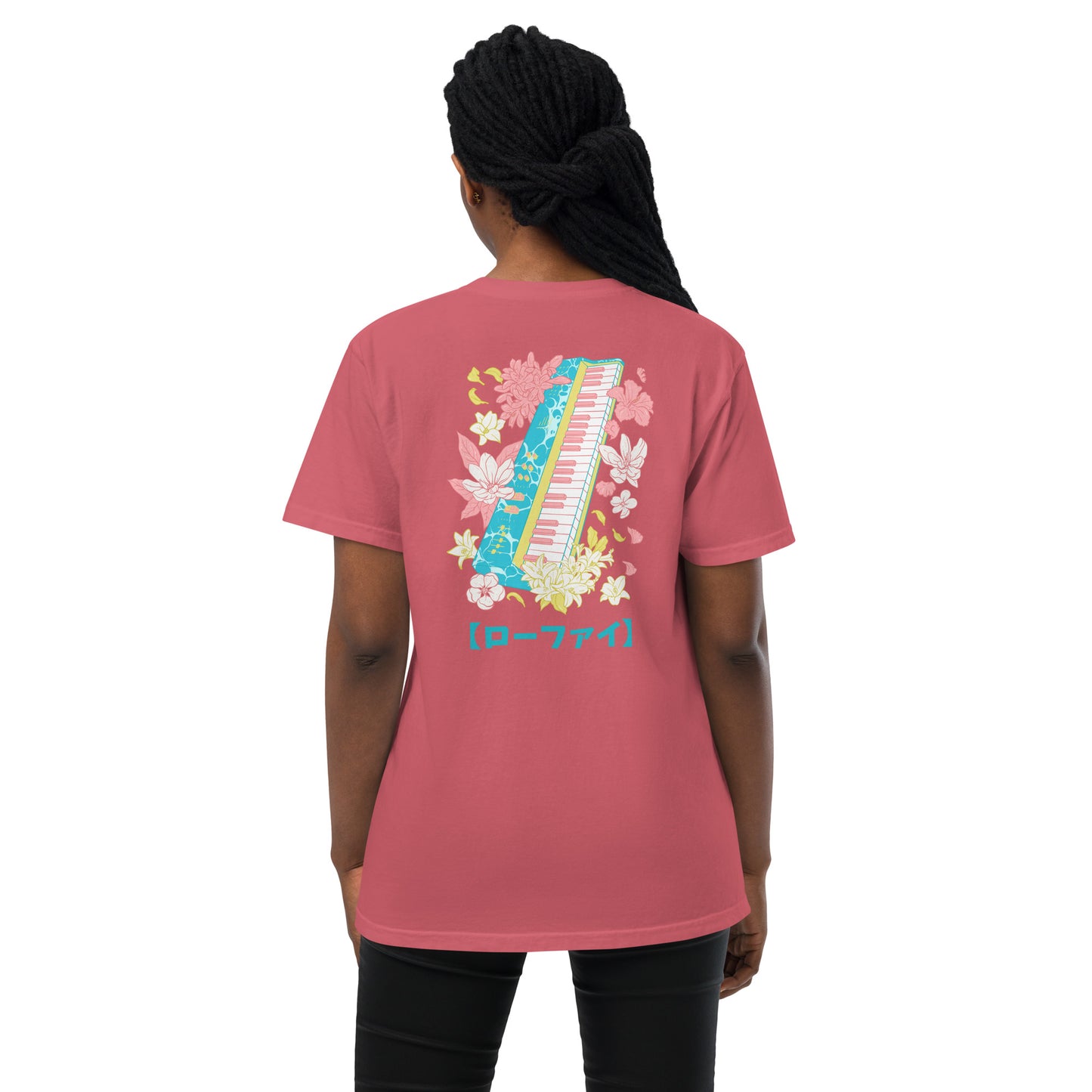 Lo-Fi Islands Keyboard Unisex Garment-Dyed Pocket T-Shirt