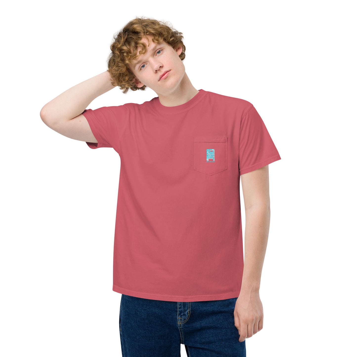 Lo-Fi Islands Keyboard Unisex Garment-Dyed Pocket T-Shirt