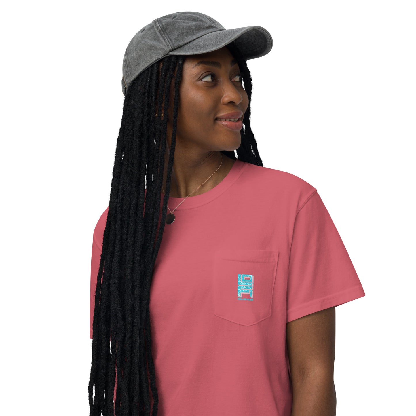 Lo-Fi Islands Keyboard Unisex Garment-Dyed Pocket T-Shirt