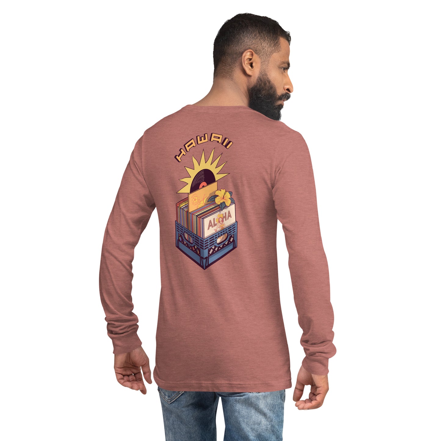 Hawaii Vinyl Records Unisex Long Sleeve Tee