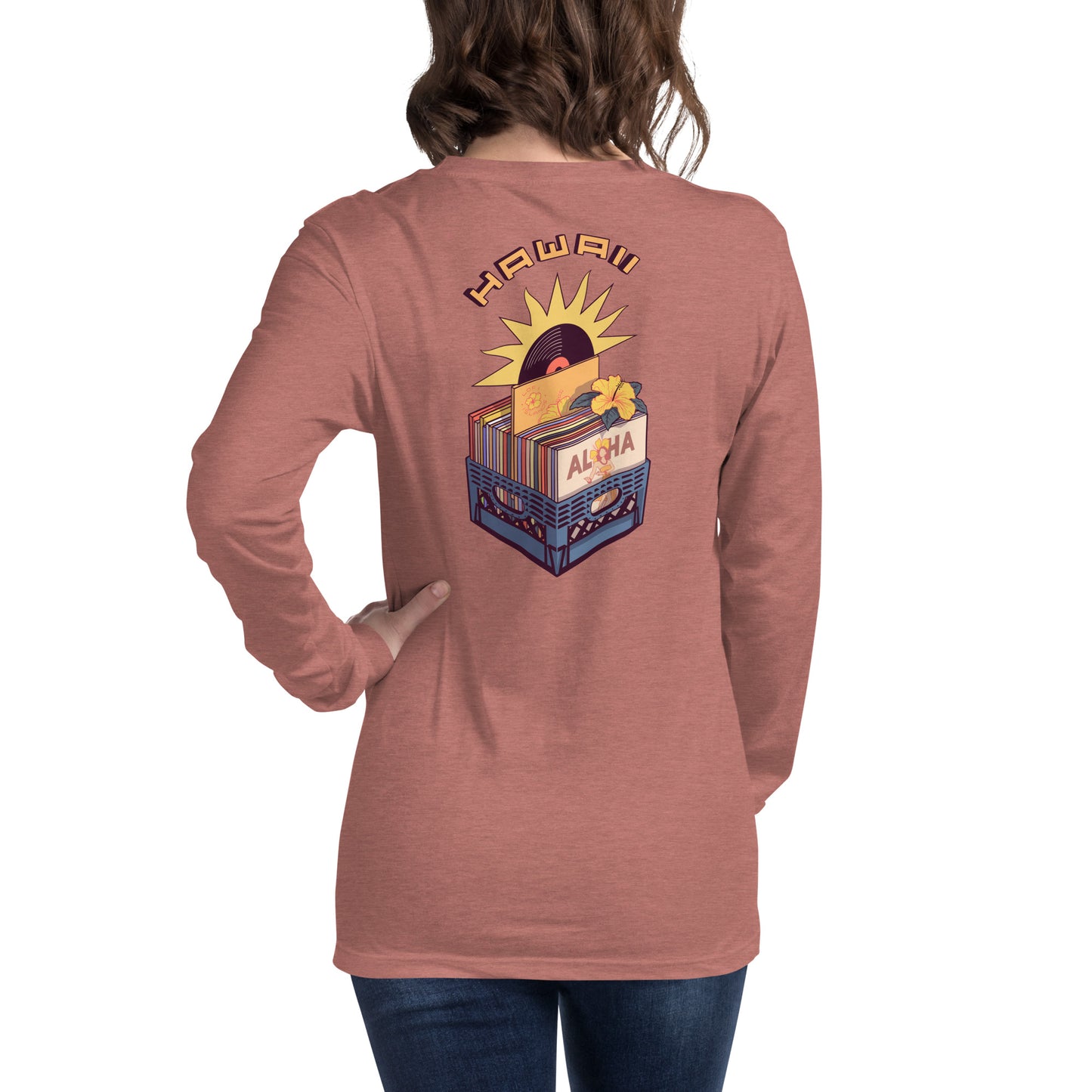 Hawaii Vinyl Records Unisex Long Sleeve Tee