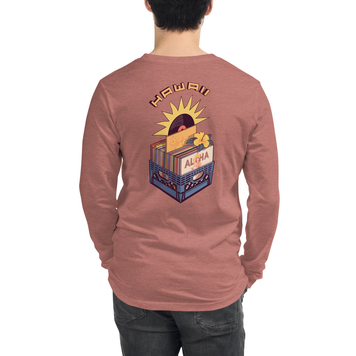 Hawaii Vinyl Records Unisex Long Sleeve Tee