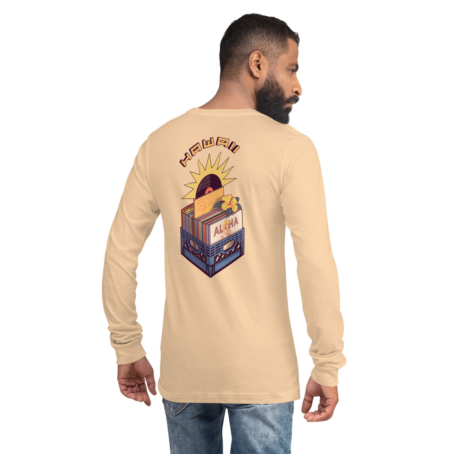 Hawaii Vinyl Records Unisex Long Sleeve Tee