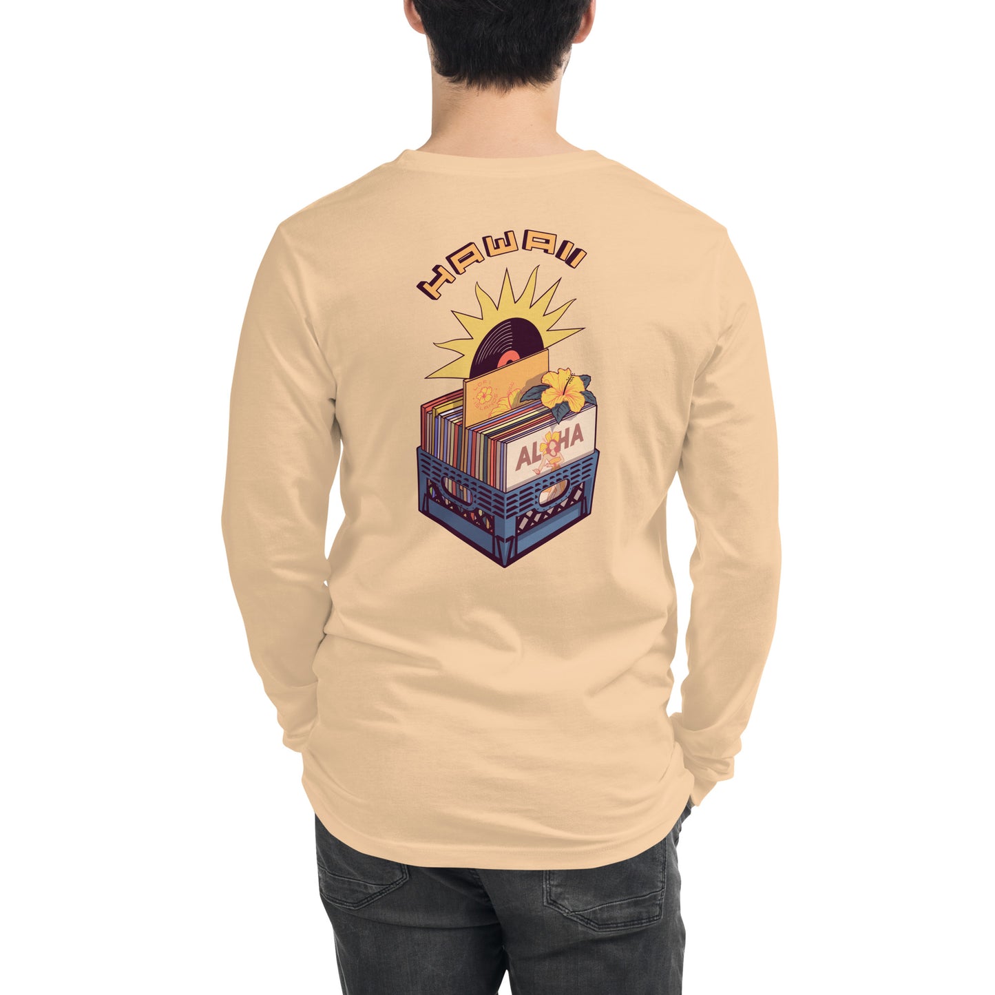 Hawaii Vinyl Records Unisex Long Sleeve Tee