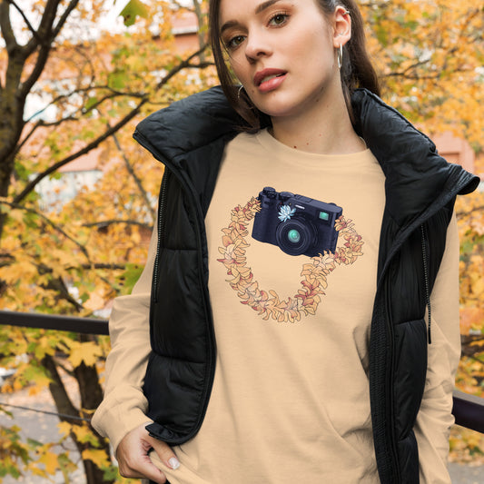 Vintage Camera Lei Unisex Long Sleeve Tee