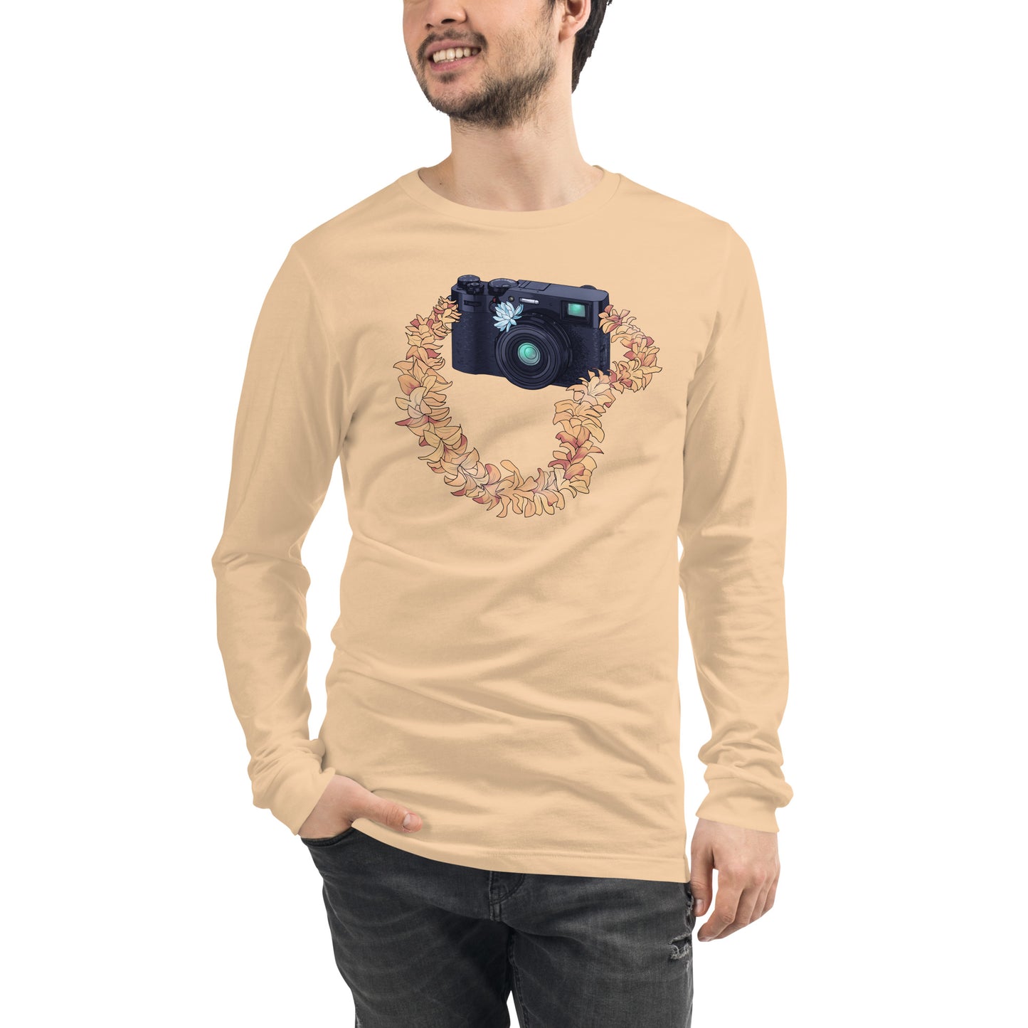 Vintage Camera Lei Unisex Long Sleeve Tee