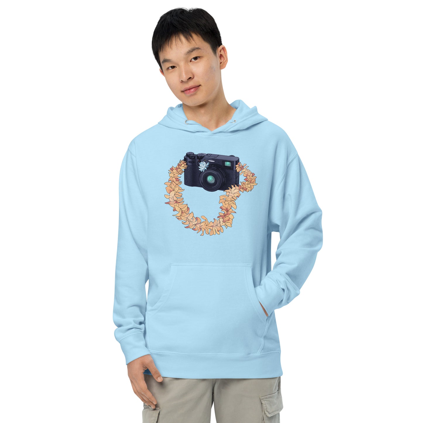 Vintage Camera Lei Unisex Midweight Hoodie