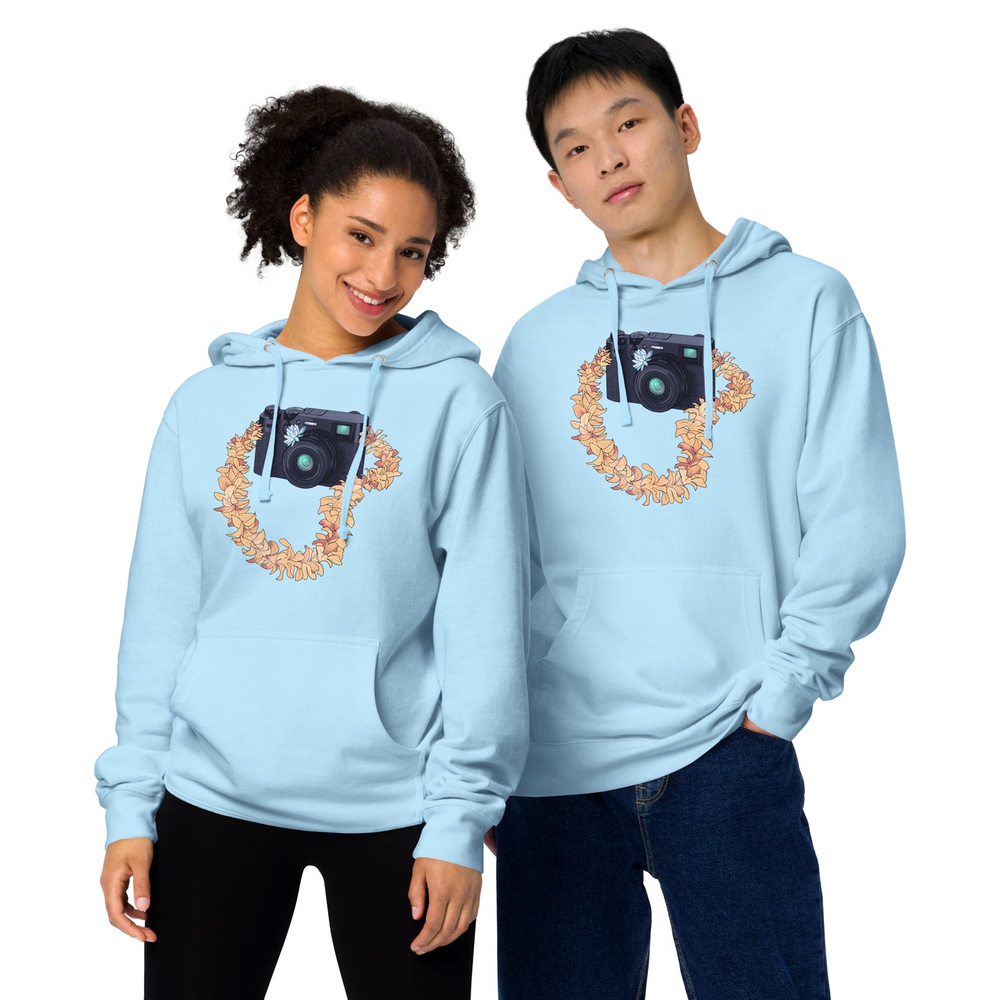 Vintage Camera Lei Unisex Midweight Hoodie