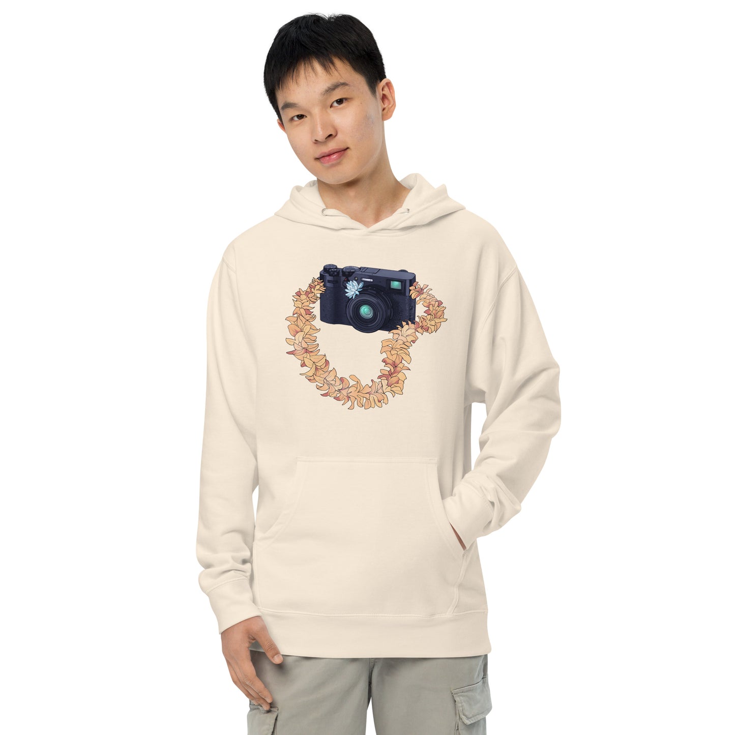 Vintage Camera Lei Unisex Midweight Hoodie