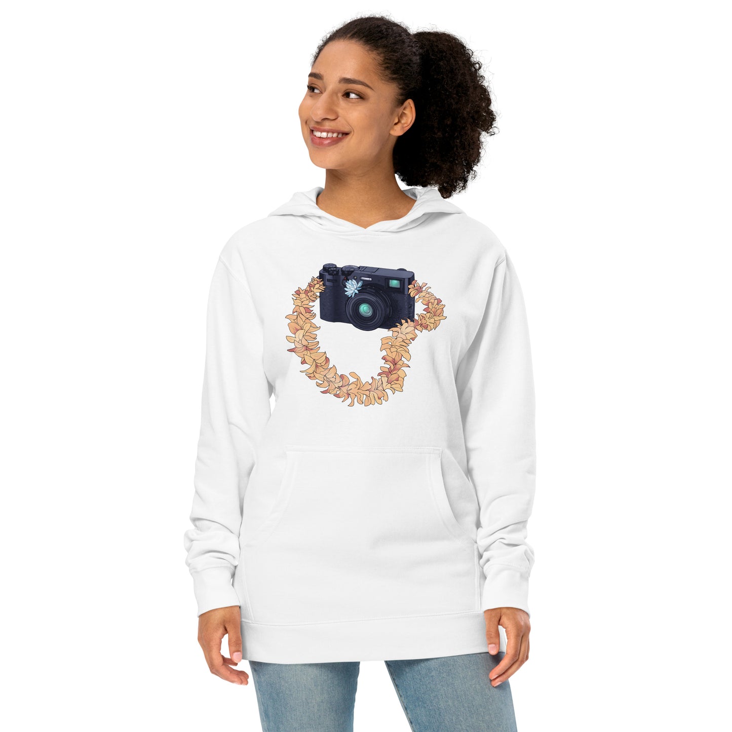 Vintage Camera Lei Unisex Midweight Hoodie