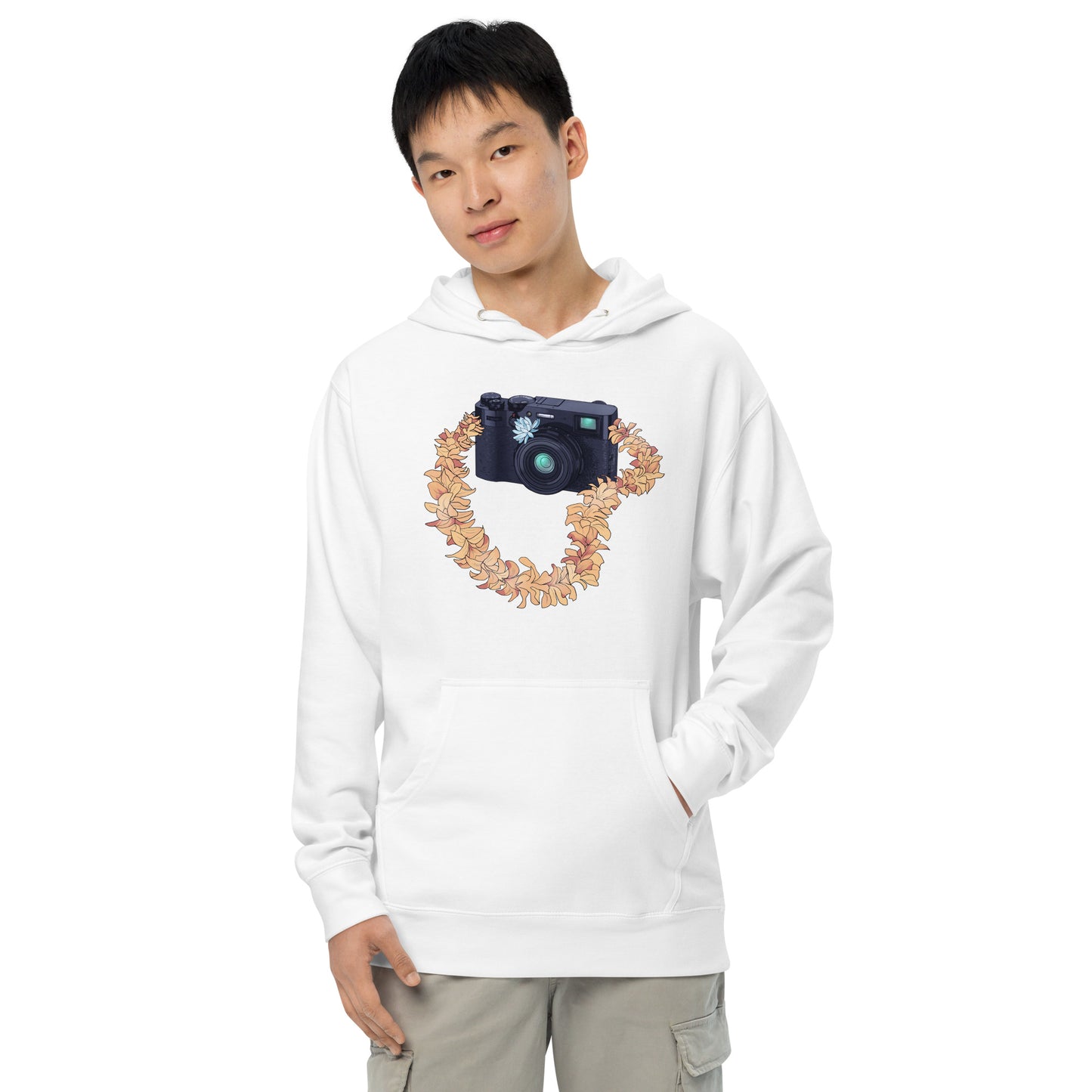 Vintage Camera Lei Unisex Midweight Hoodie