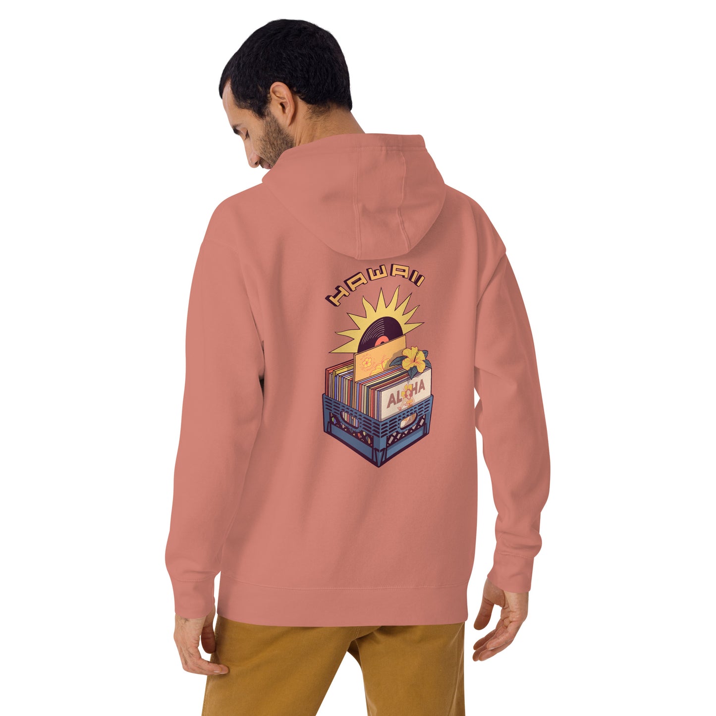 Hawaii Vinyl Records Unisex Hoodie