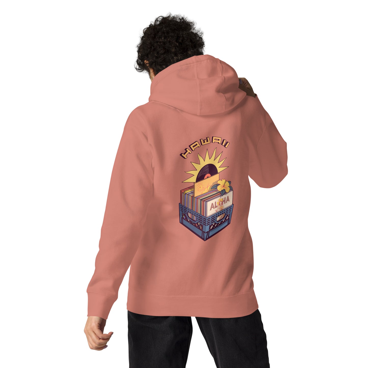 Hawaii Vinyl Records Unisex Hoodie